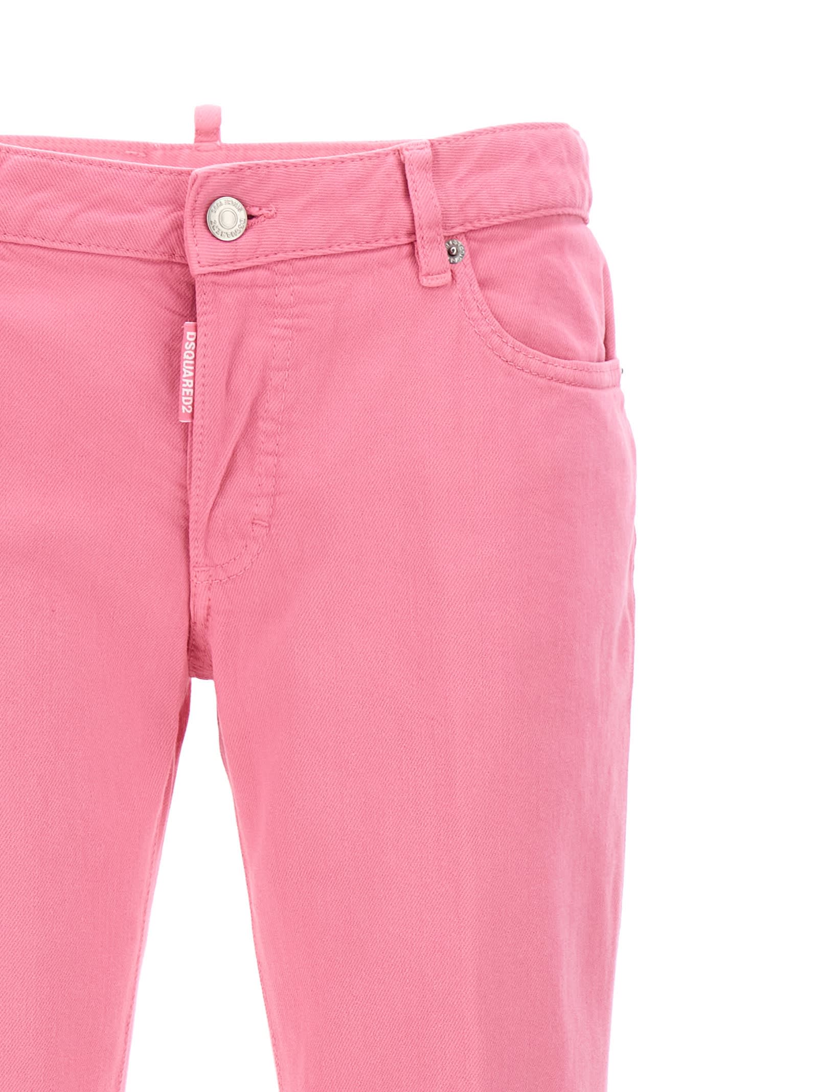 Shop Dsquared2 Medium Waist Flare Jeans In Pink