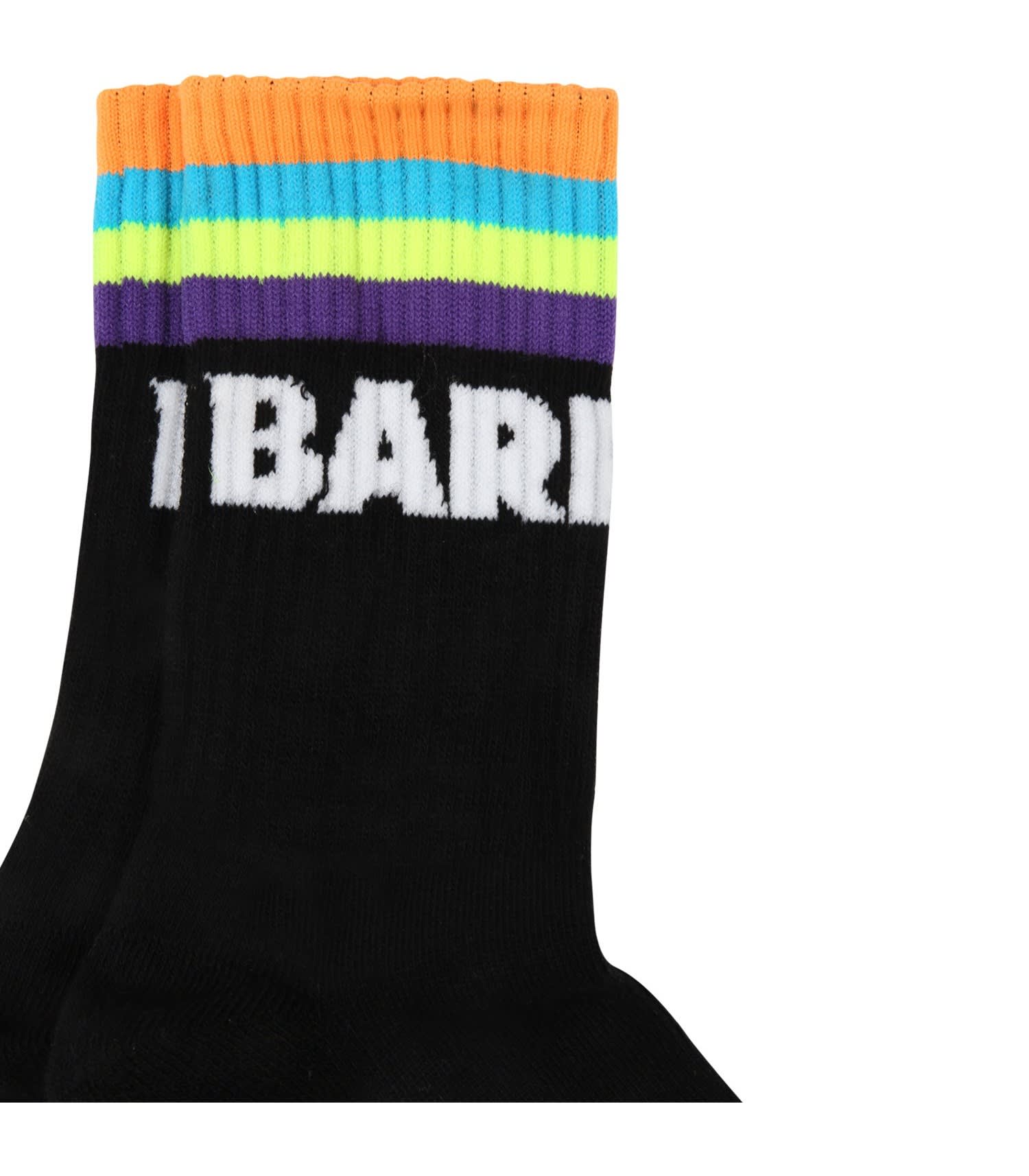 Shop Barrow Logo Socks In Black