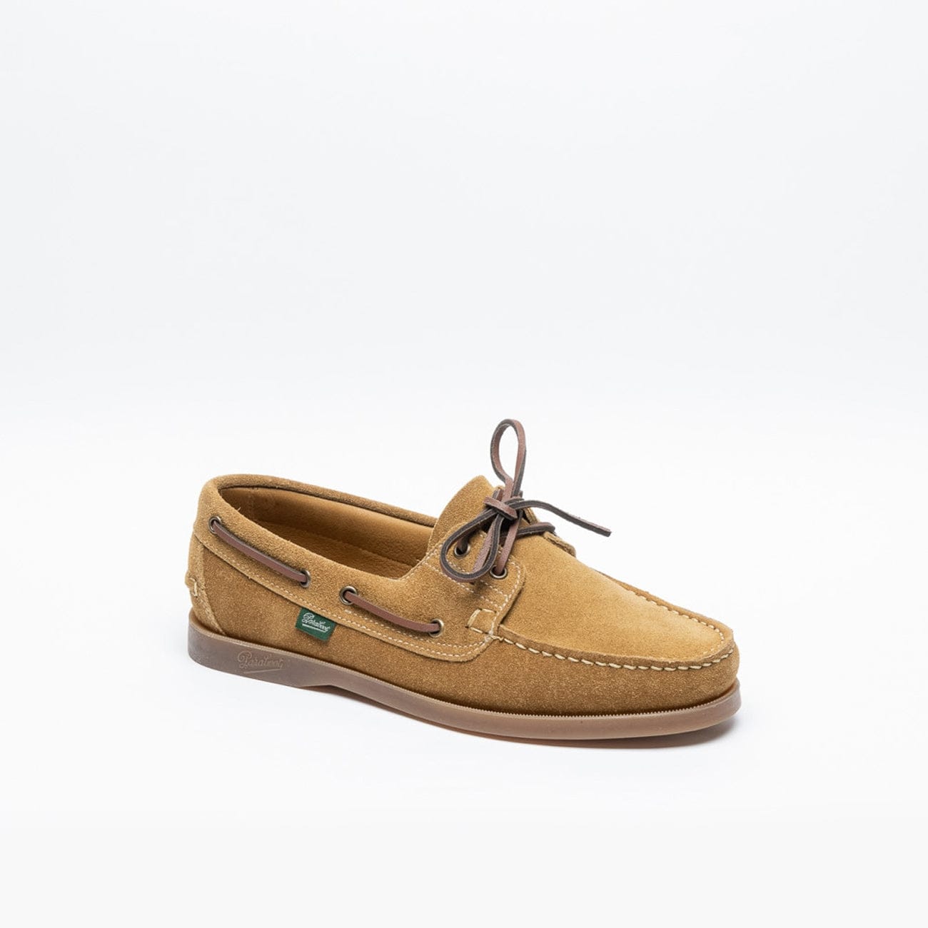 Shop Paraboot Barth Tobacco Suede Boat Loafer