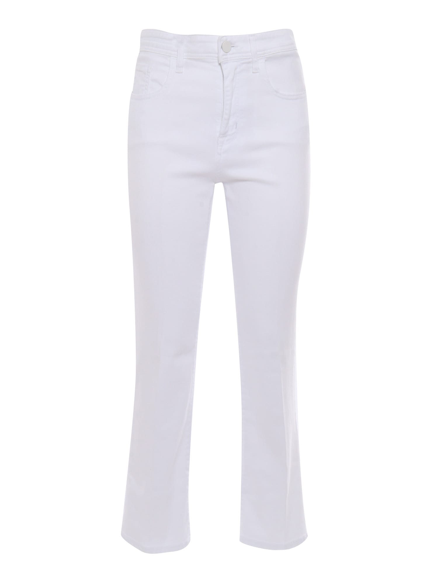 JACOB COHEN WHITE 5-POCKET TROUSERS 