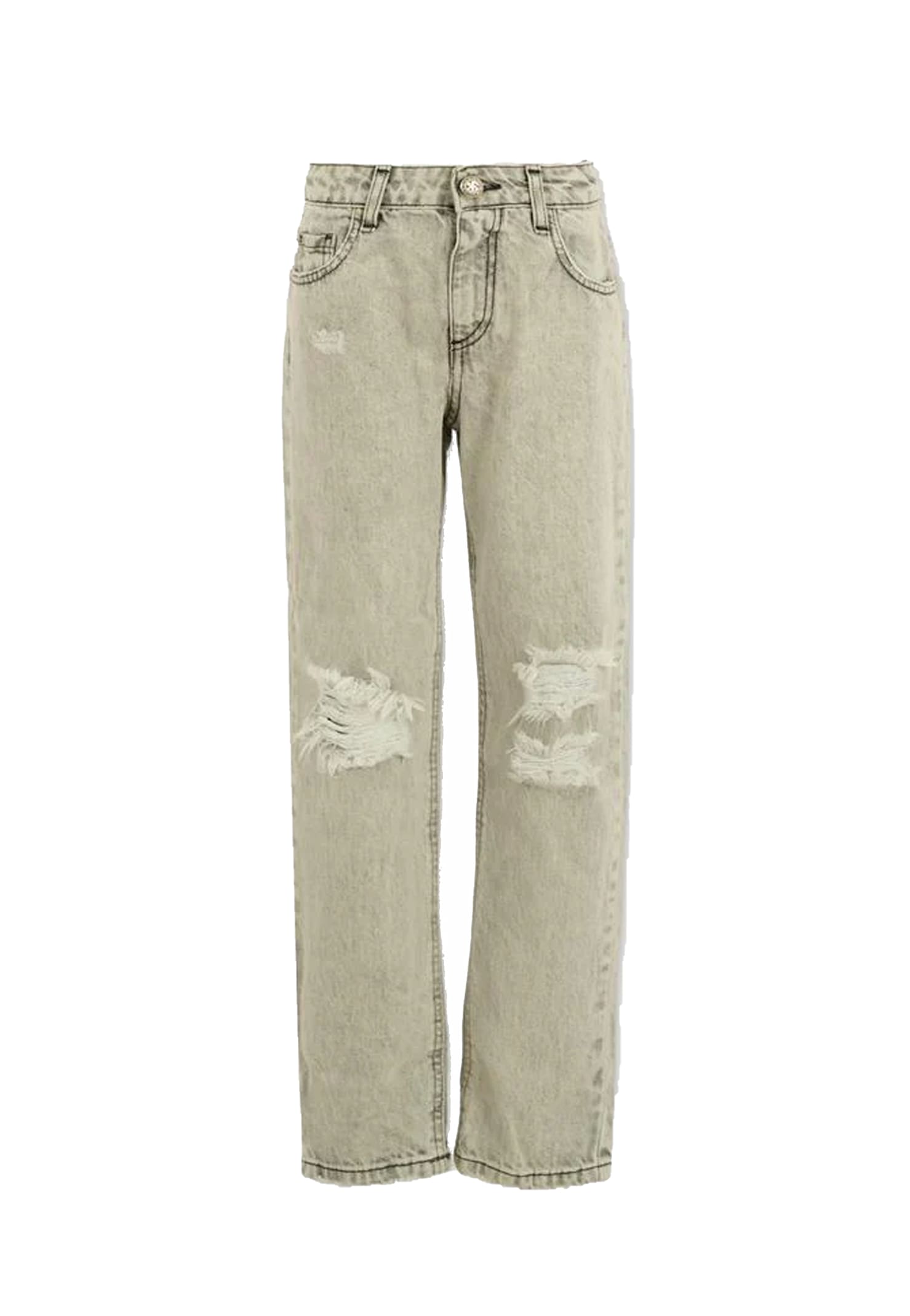 Richmond Grey Jeans For Boy With Logo In Gray