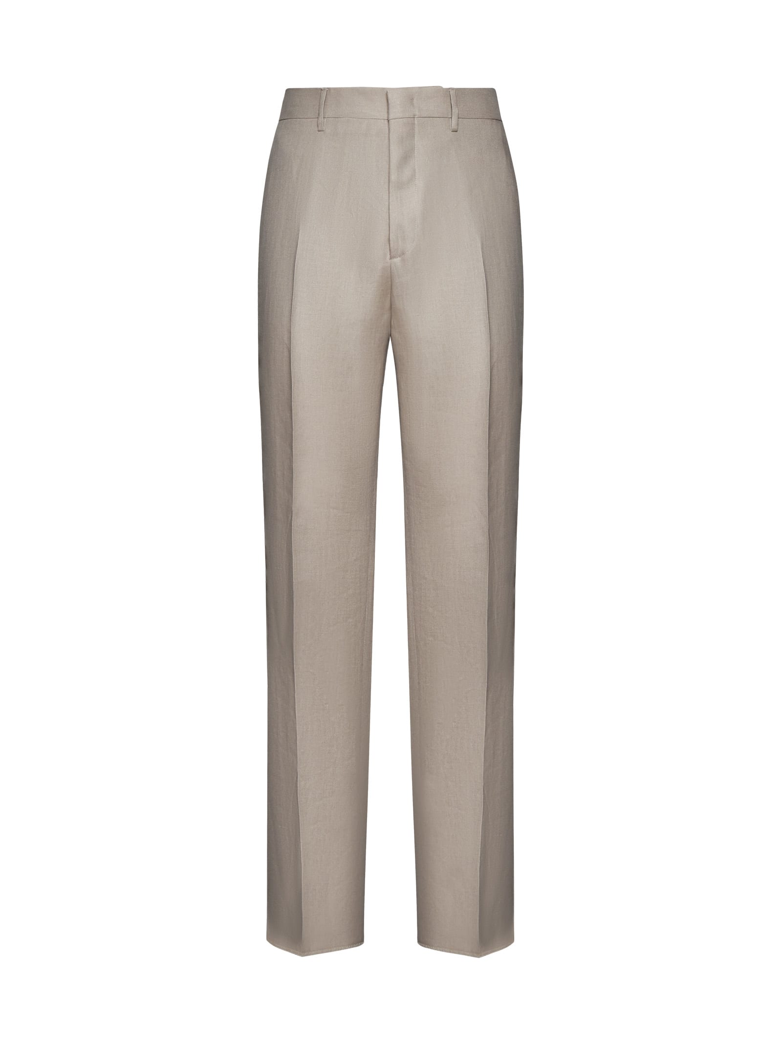 Shop Tagliatore Pants In Dove Grey