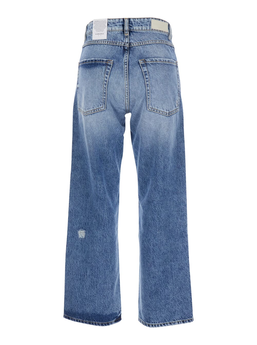 Icon Denim Straight Buttoned Jeans In Light Blue