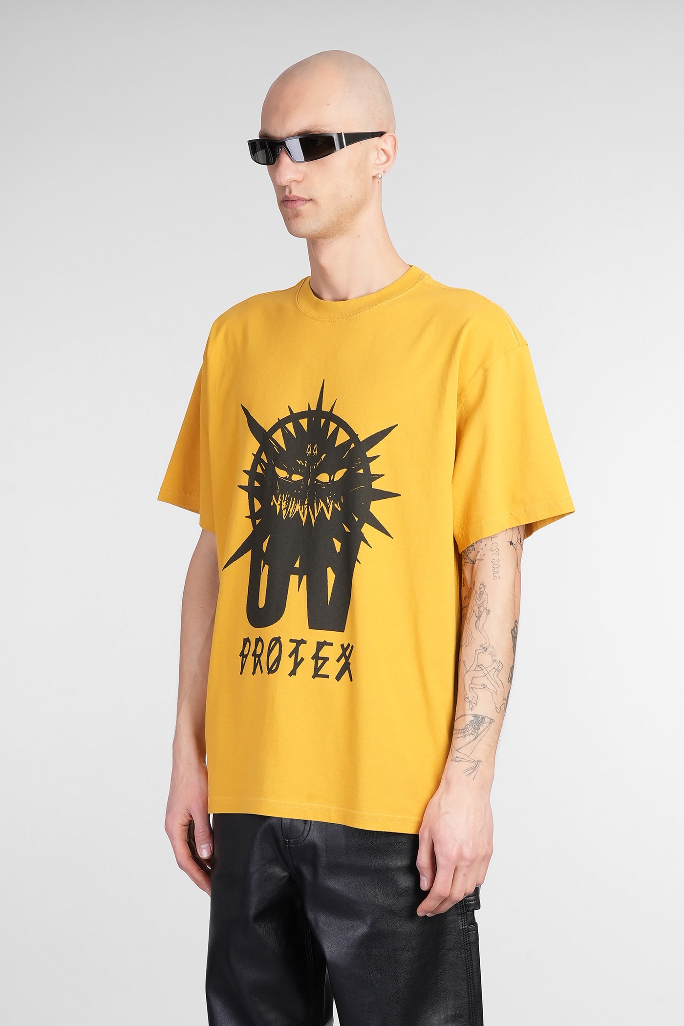 44 Label Group Printed T-shirt In Yellow