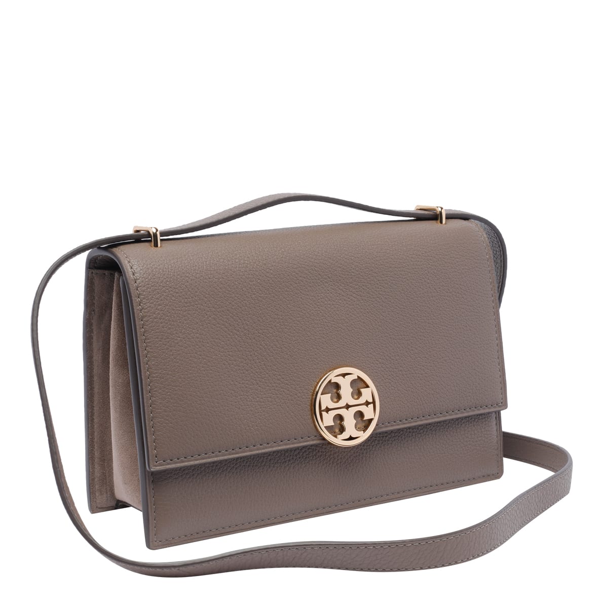 Shop Tory Burch Miller Shoulder Bag In Beige