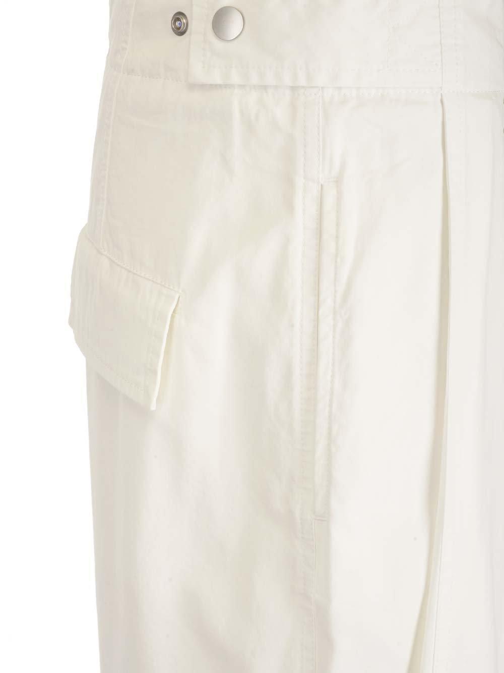 Shop Bottega Veneta Mid-rise Trousers In White