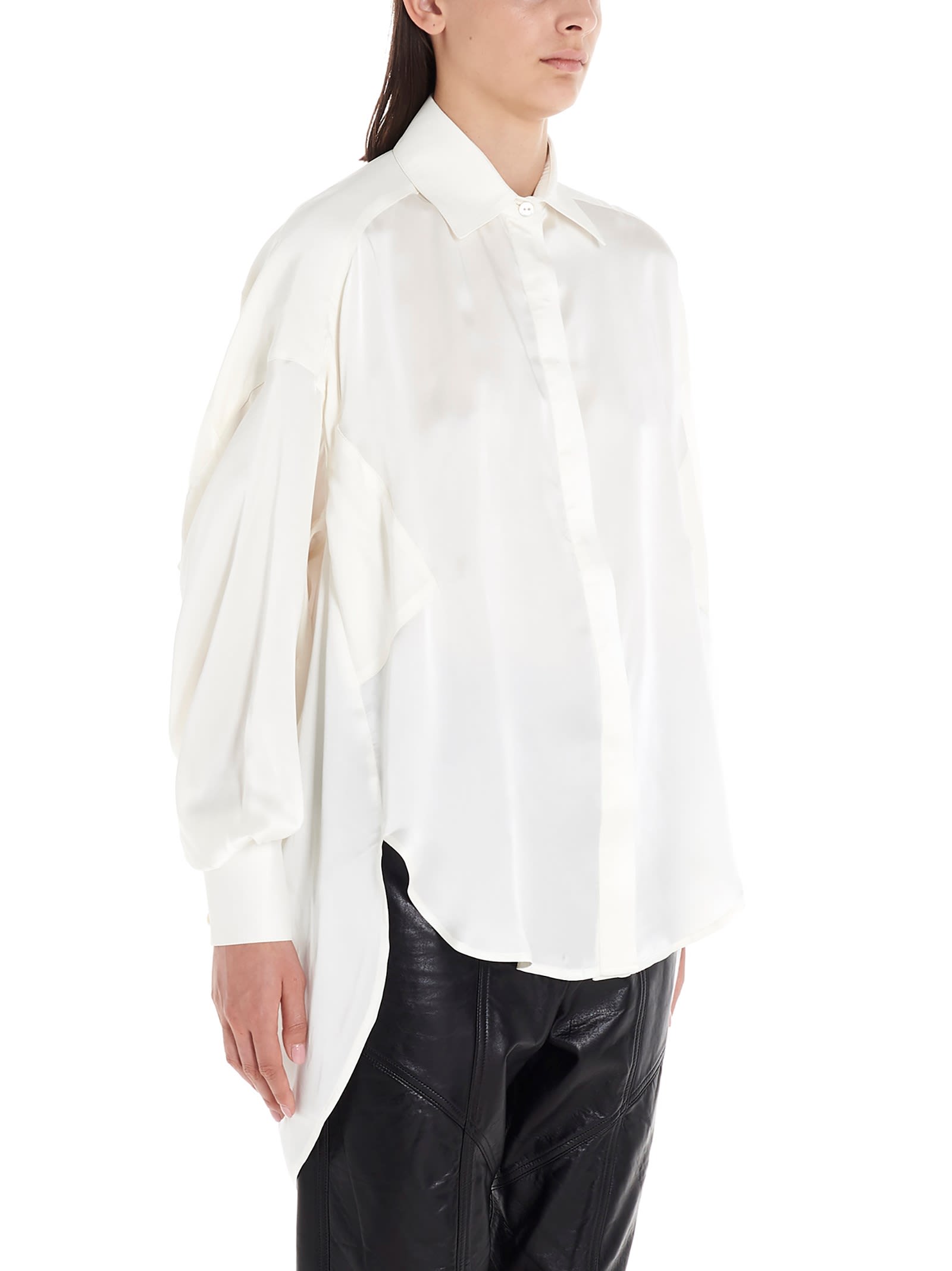 Di.la3 Pari' Oversize Shirt Shirt, Blouse White In White