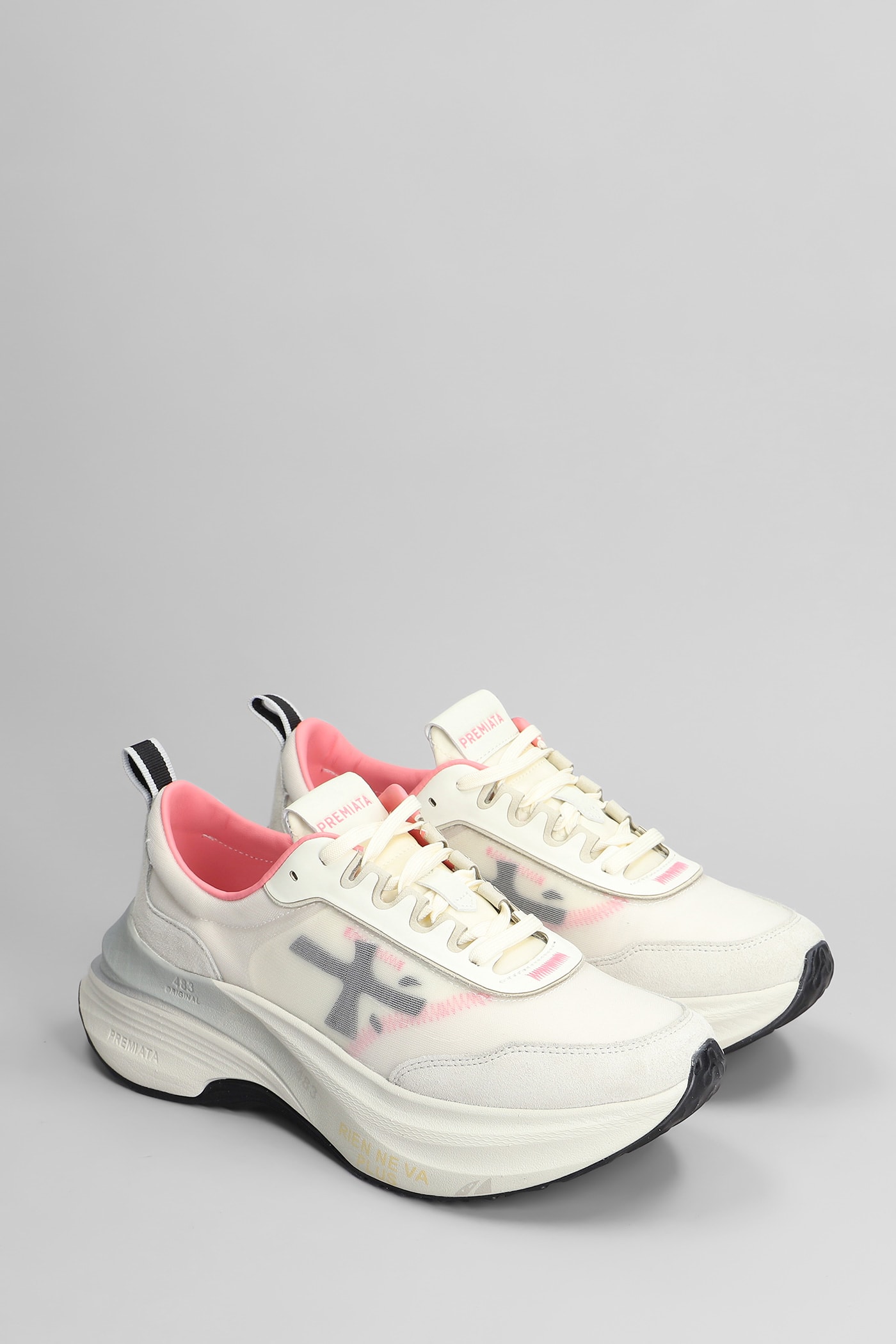 Premiata Hill 7509 Sneaker With Suede And Nylon Accents