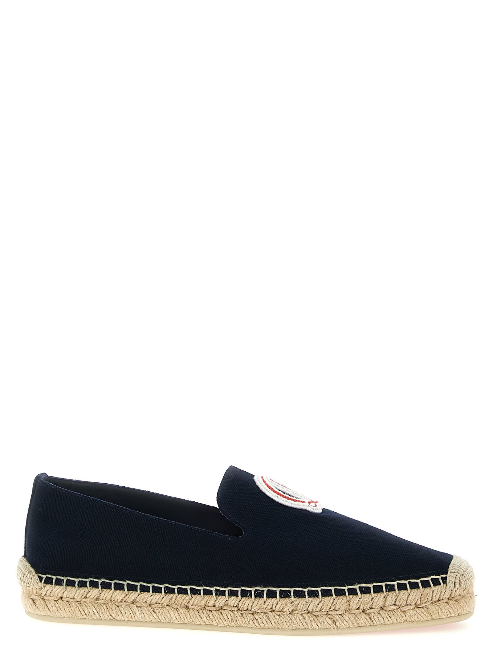 Christian Louboutin Loafers With Braided Sole And Embroidered Detail In Blue