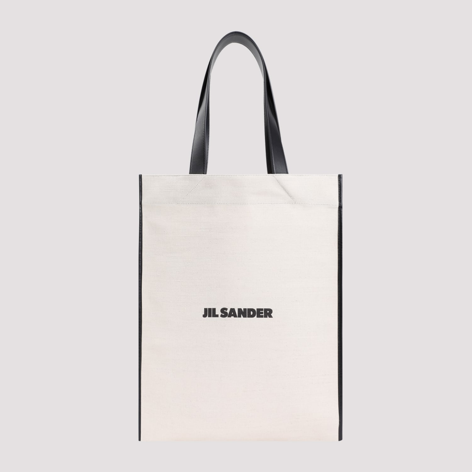 Shop Jil Sander Border Book Tote Bag In Natural