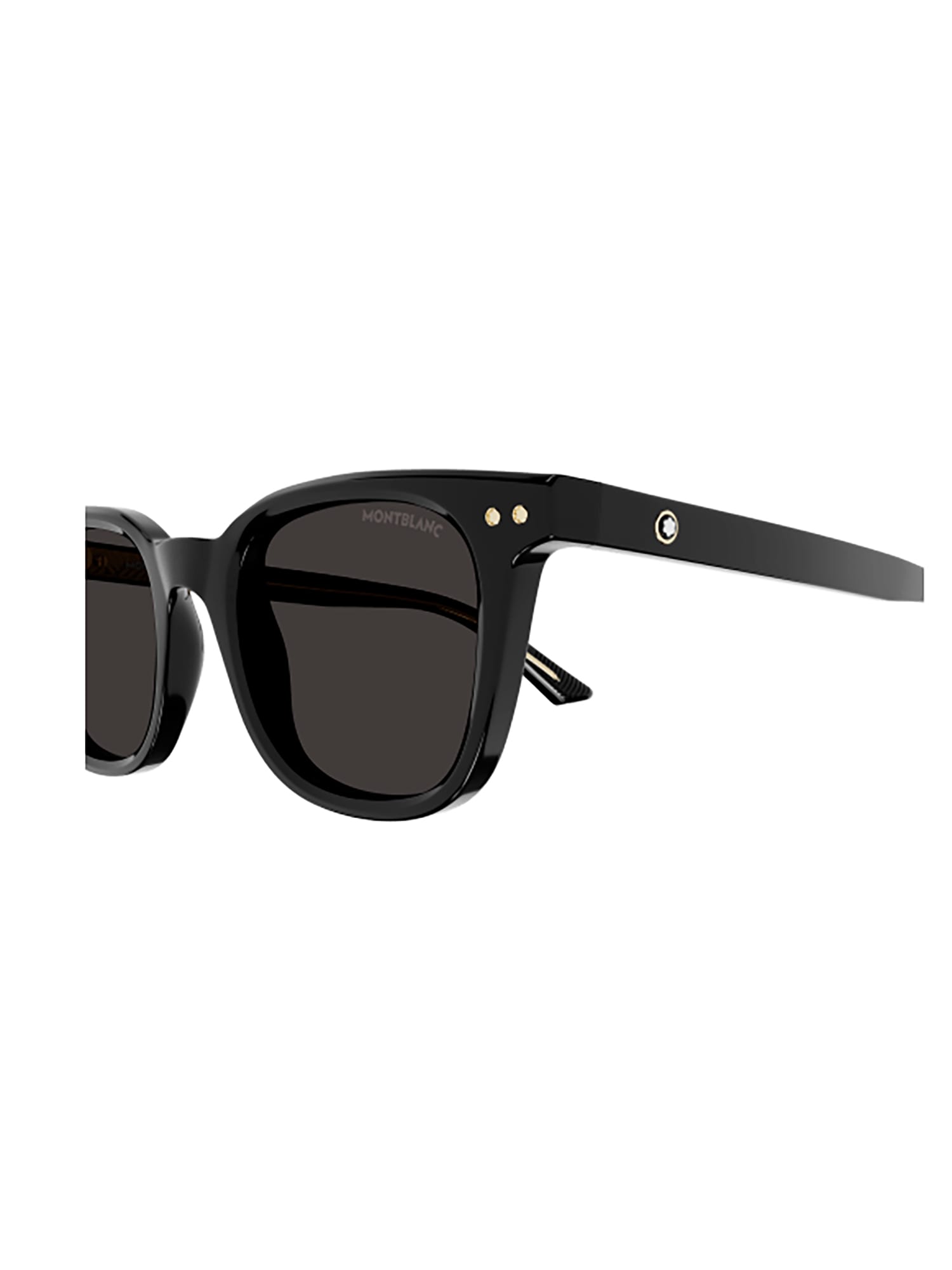 Shop Montblanc Mb0320s Sunglasses In Black Black Grey