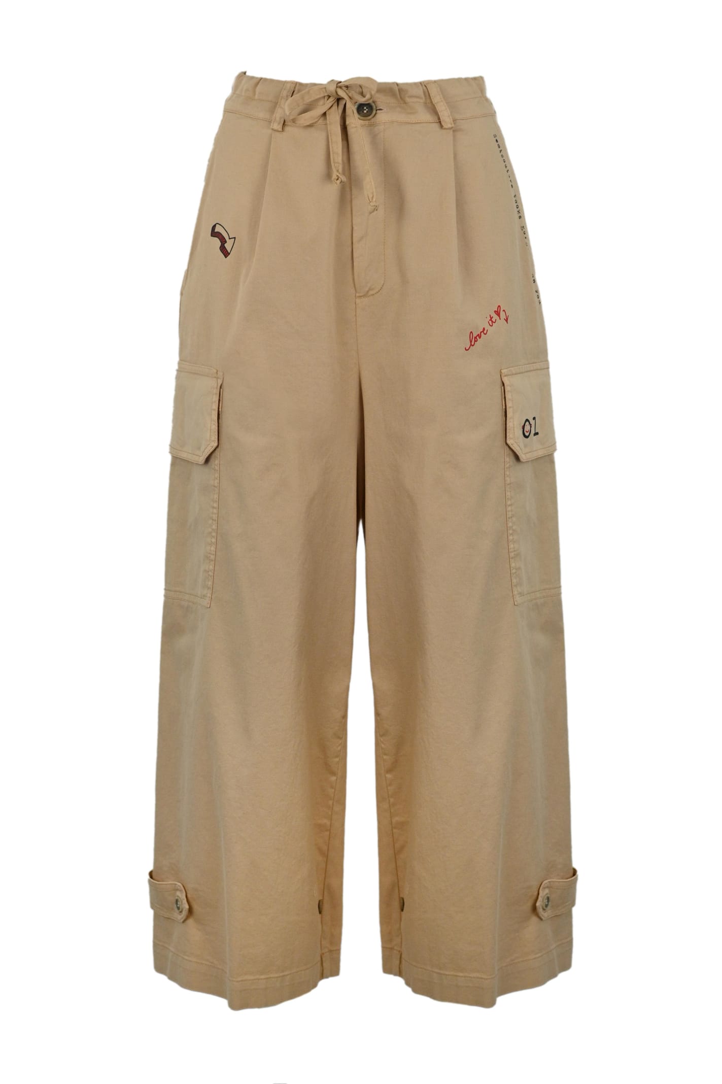 SEMICOUTURE Garment-dyed Gabardine Cargo Pants