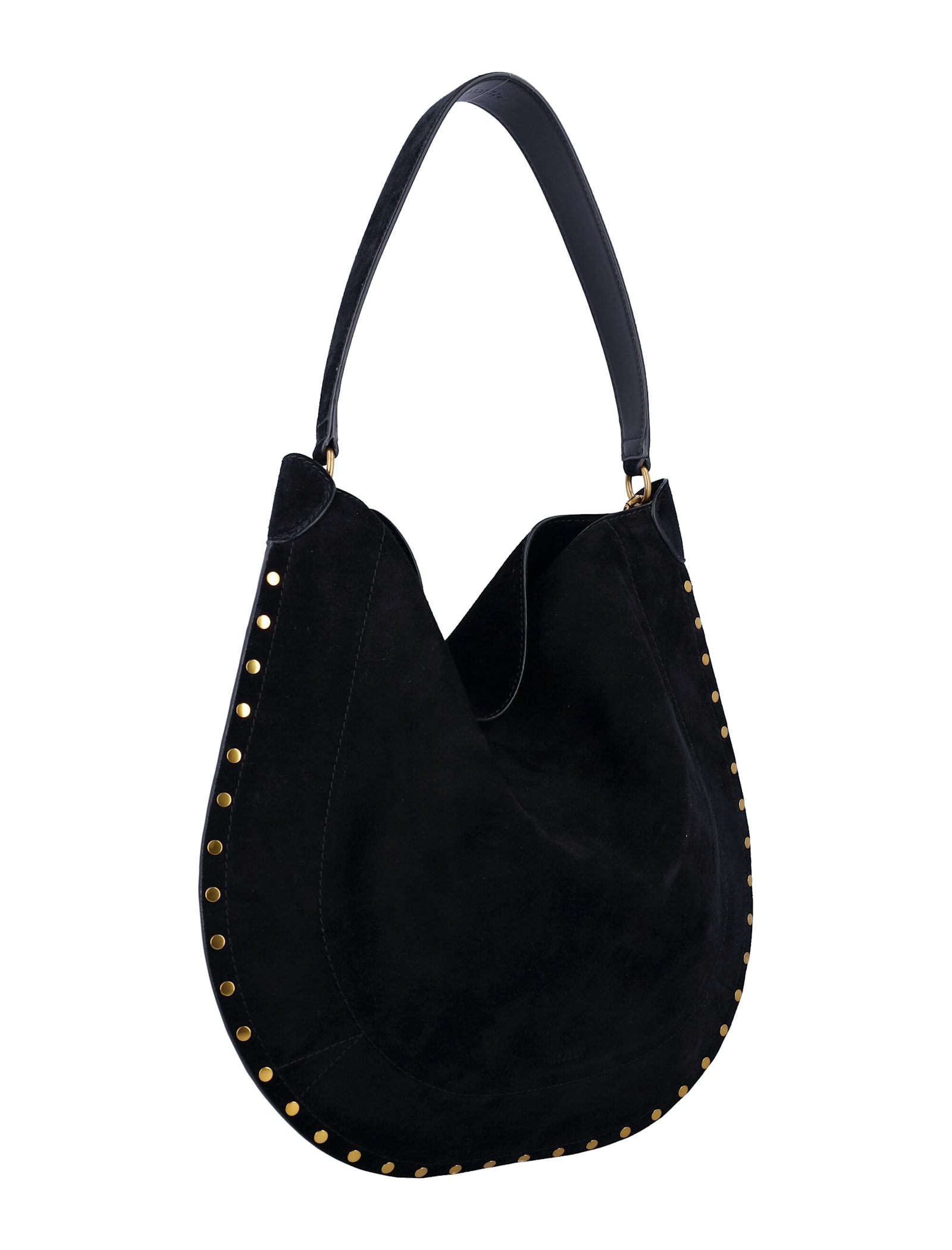Isabel Marant Black Midnight Oskan Soft Zip Shoulder Bag In Black