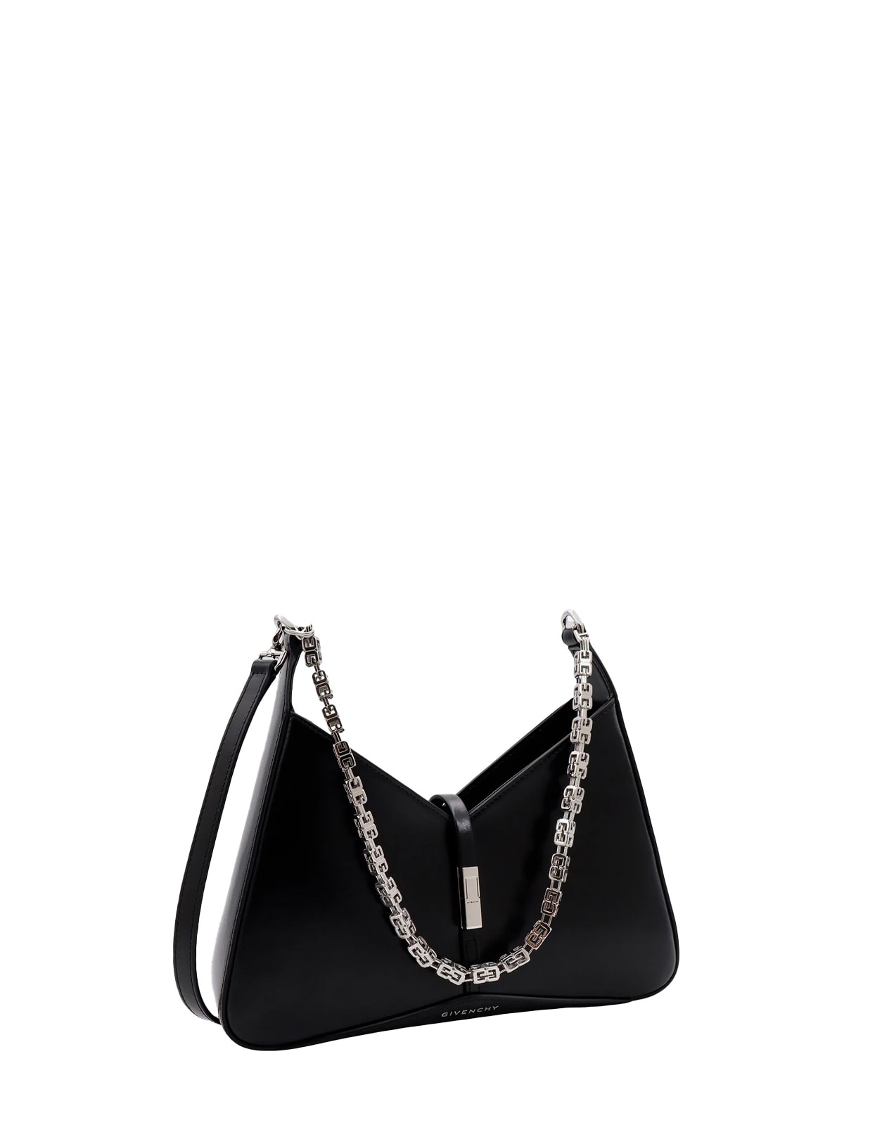 Shop Givenchy Black Cut-out Zipped Shoulder Bag