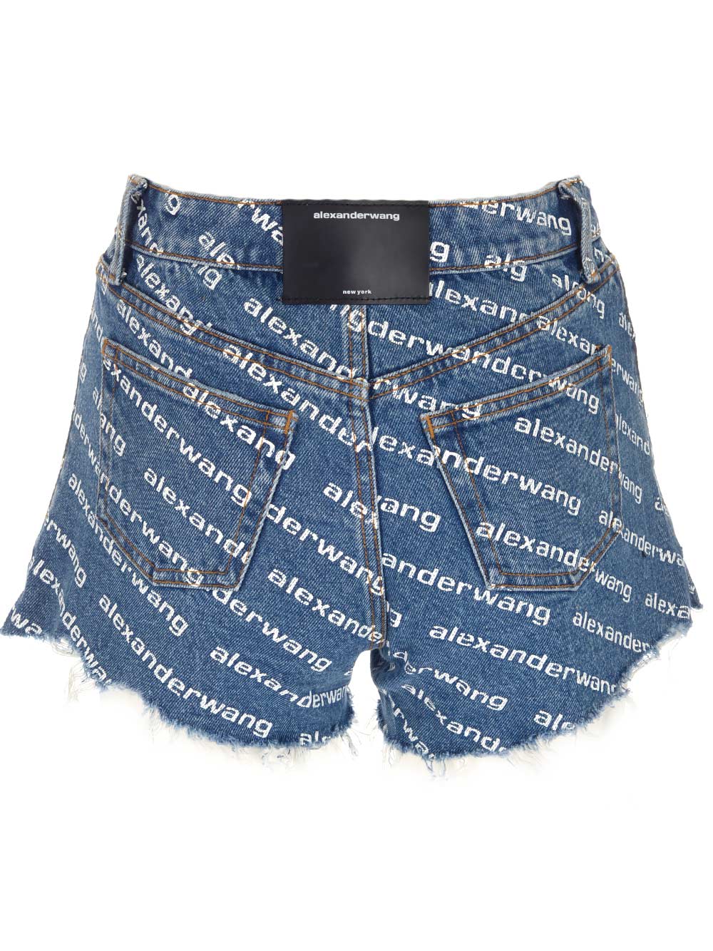 Shop Alexander Wang Bite High-rise Shorts In Blu