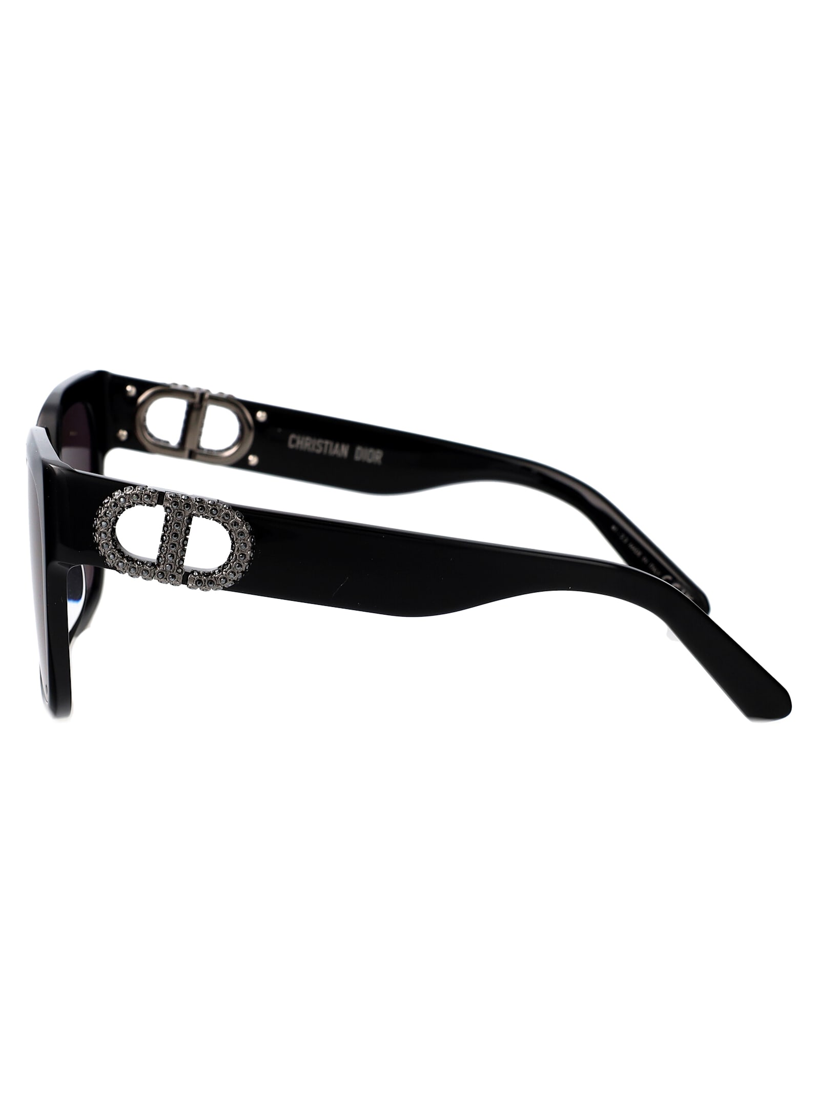 Shop Dior 30montaigne S11i Sunglasses In 14a7 Black/other / Smoke Mirror