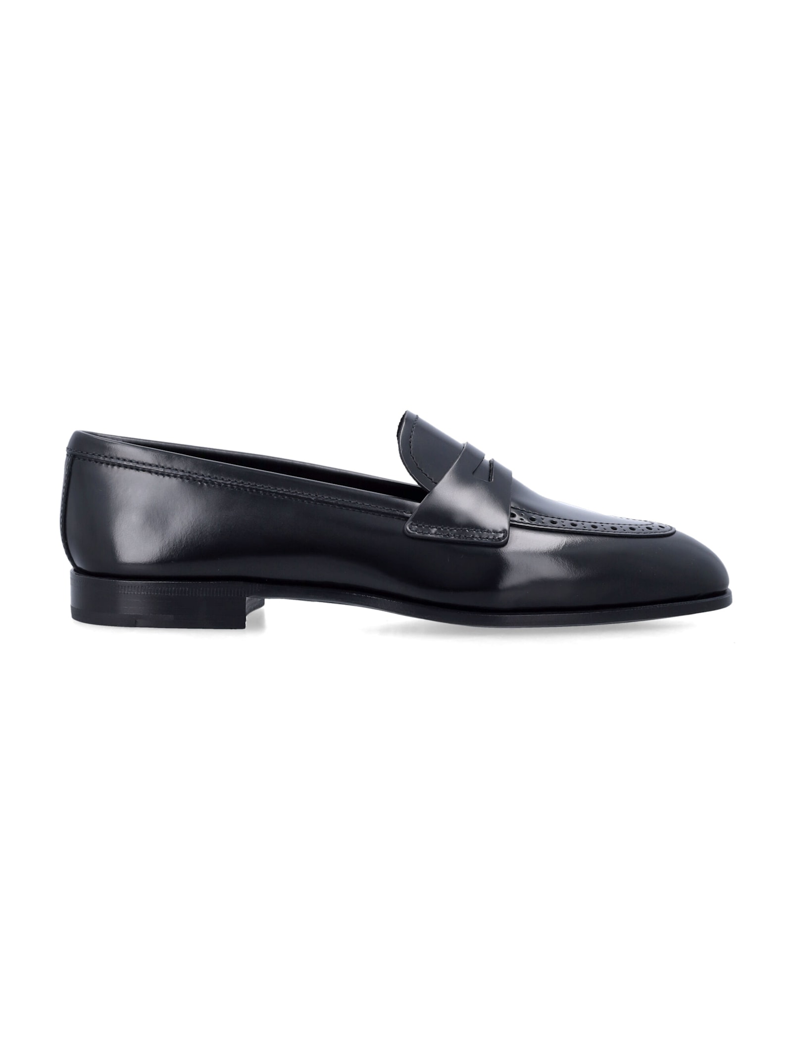 Church's Penny Strap Leather Loafer Round Toe In Black