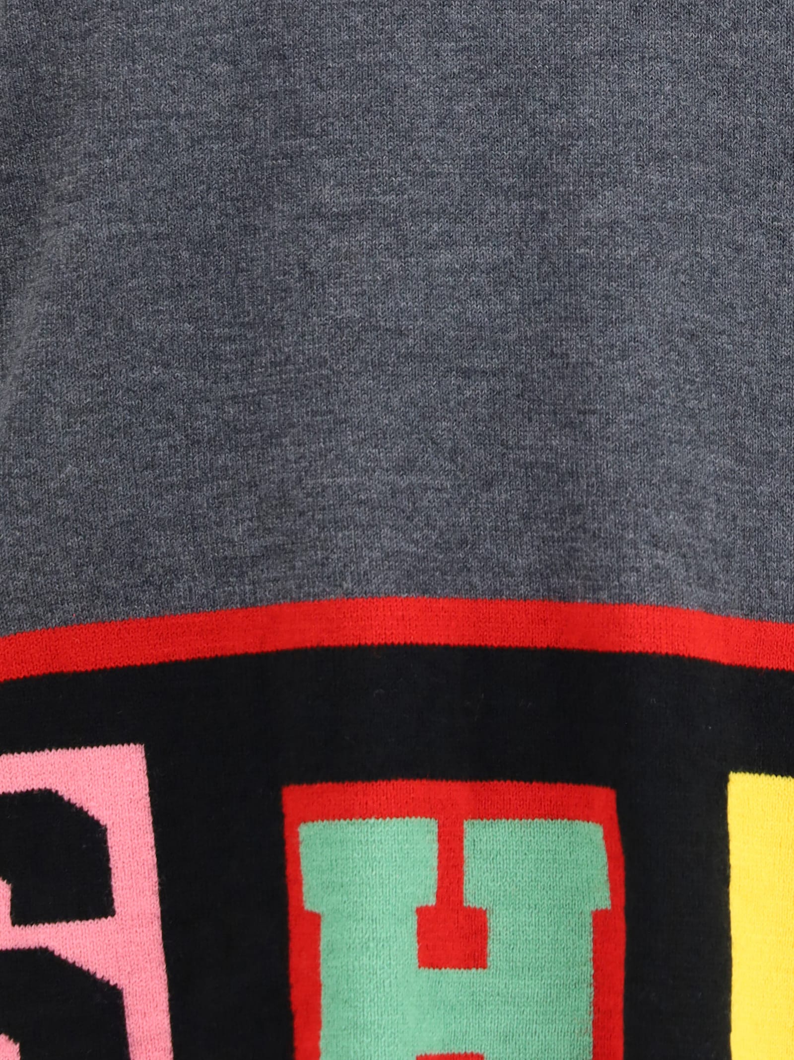 Comme Des Garçons Shirt Intarsia Sweater Sweaters And Cardigans Gray In Gray