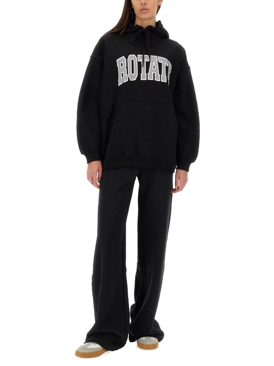 Rotate Birger Christensen Brandy Oversized Wool-blend Sweater In Black