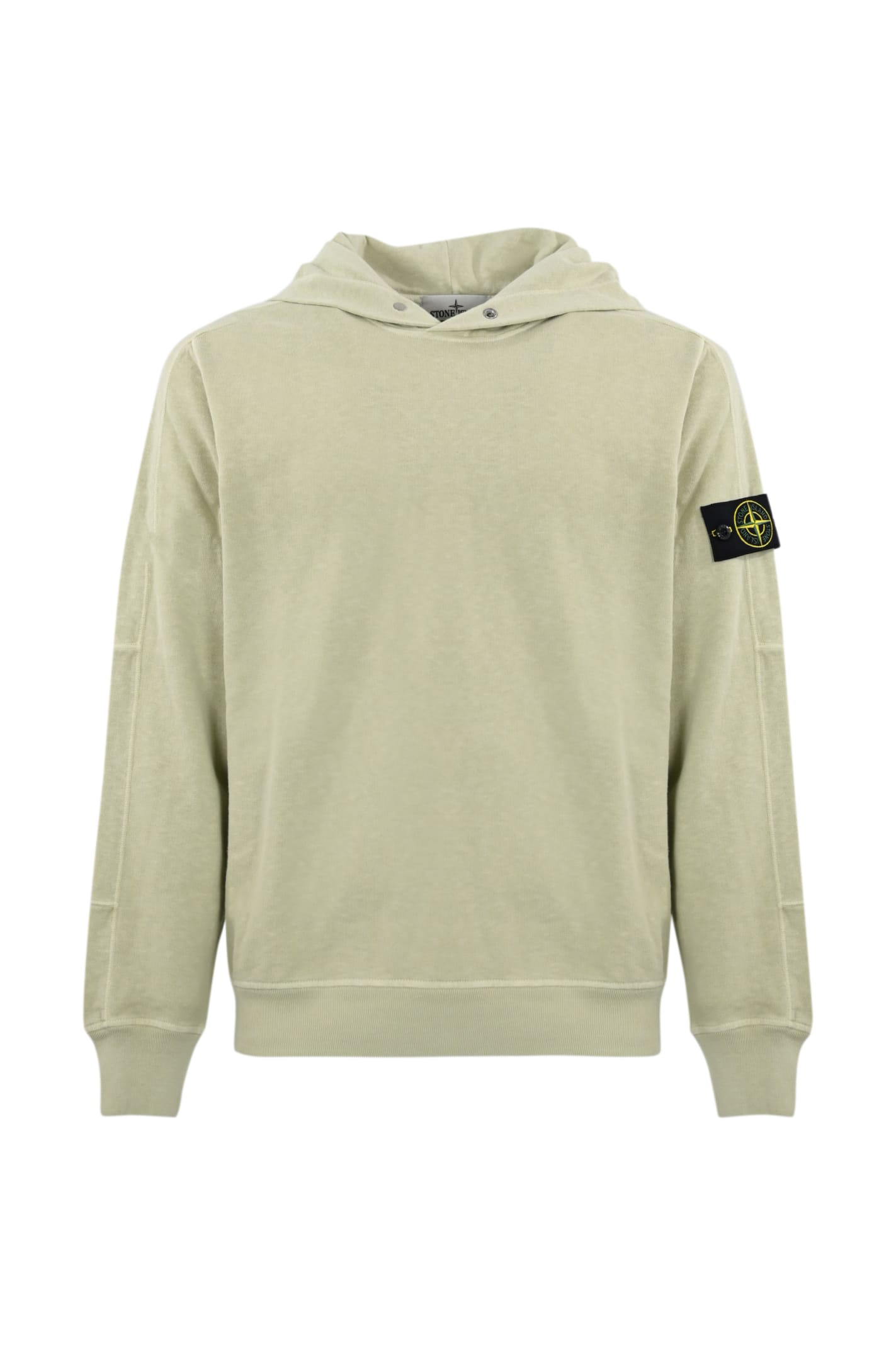 Stone Island Old Treatment Hoodie 65860 In Pistacchio
