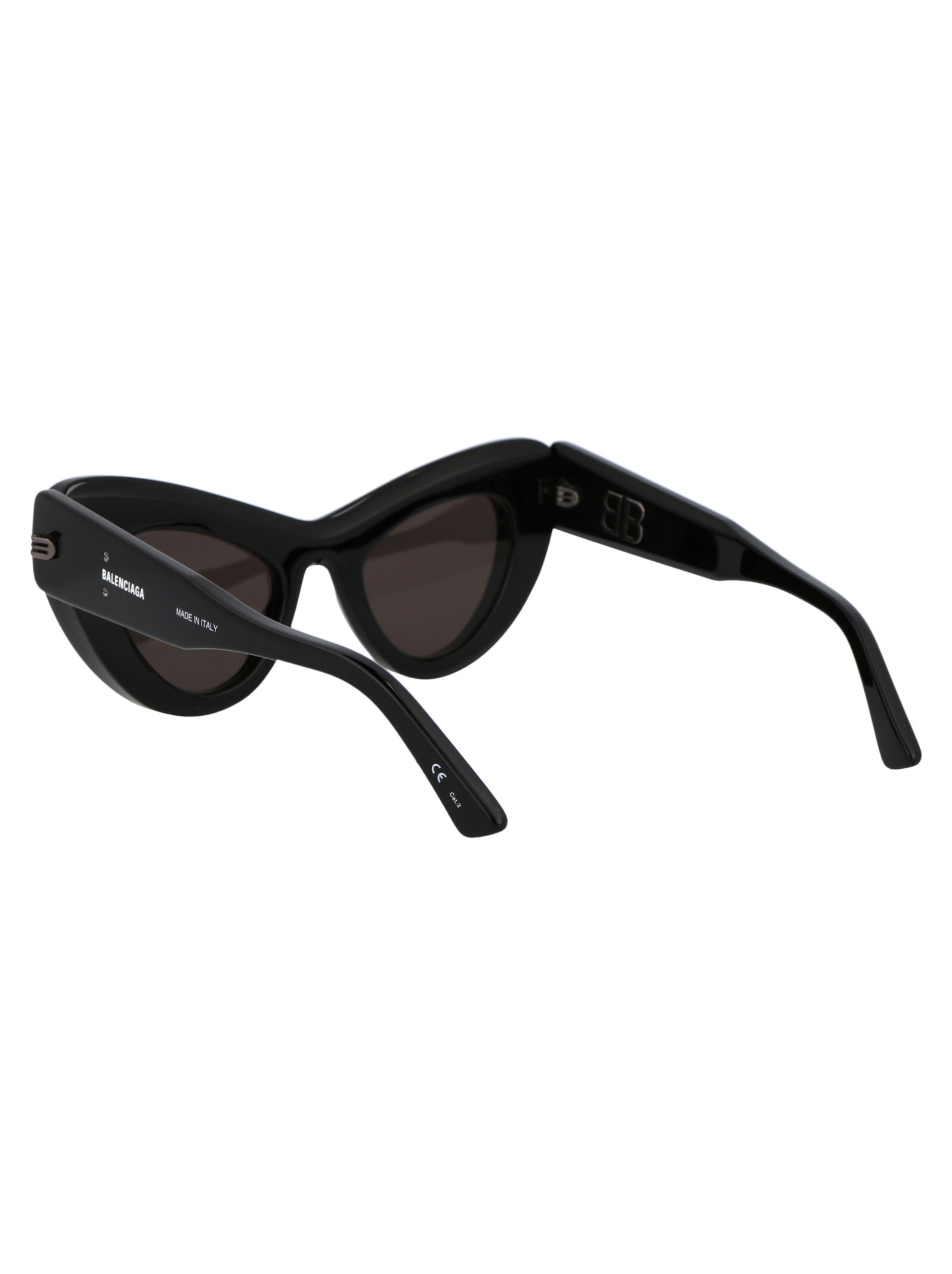 Shop Balenciaga Bb0204s Sunglasses In 001 Black Black Grey