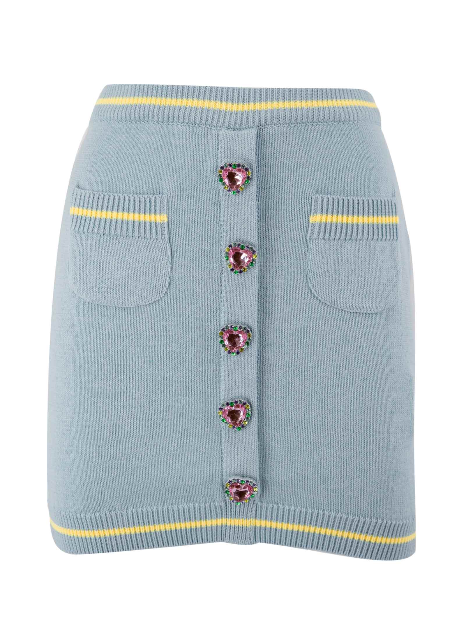 heart button skirt