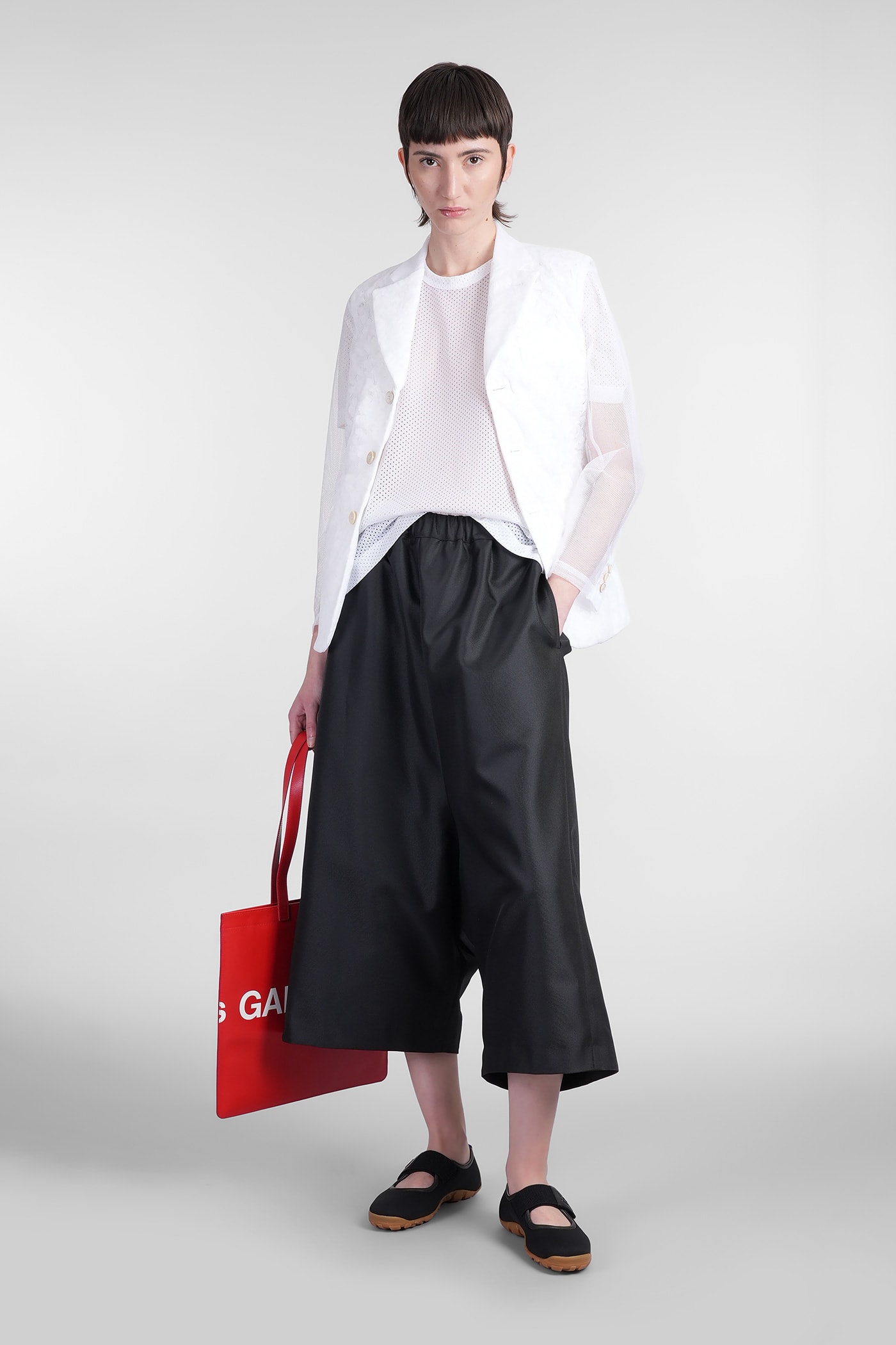 COMME DES GARÇONS T-SHIRT IN WHITE POLYESTER