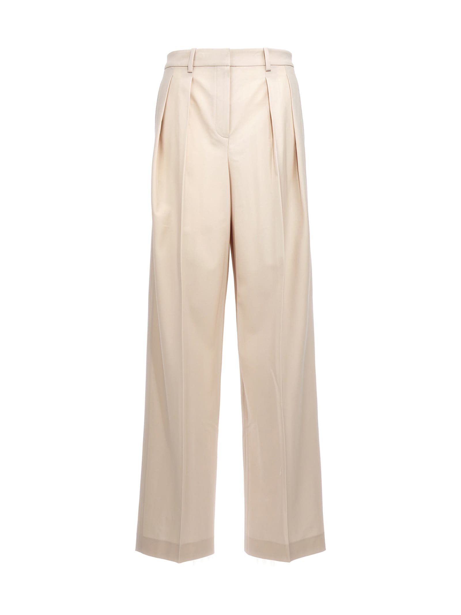 Shop Theory Dbl Pleat Pants In Sand