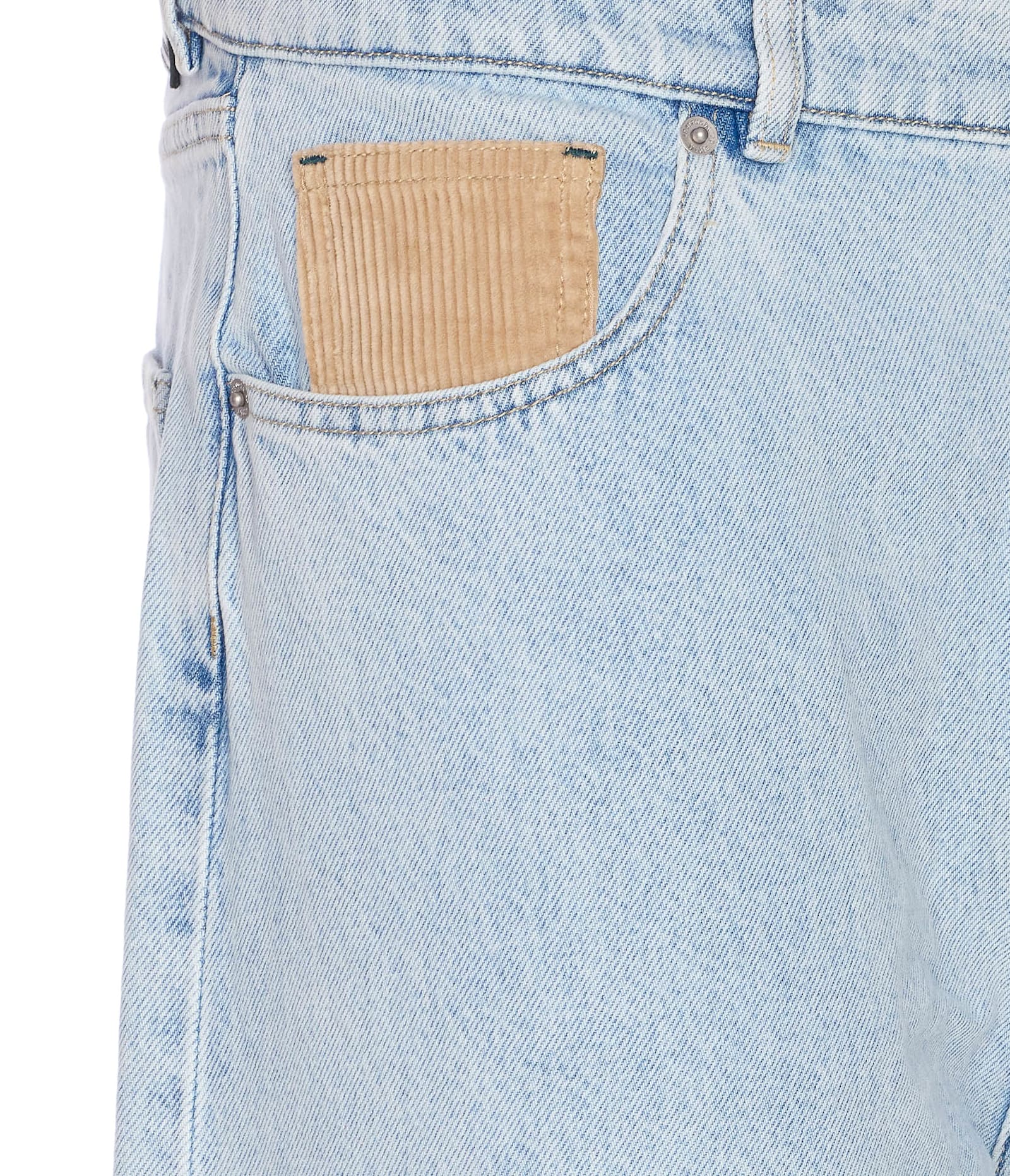 Drôle De Monsieur Tailored Trousers With 5 Pockets And Belt Loops In Blue