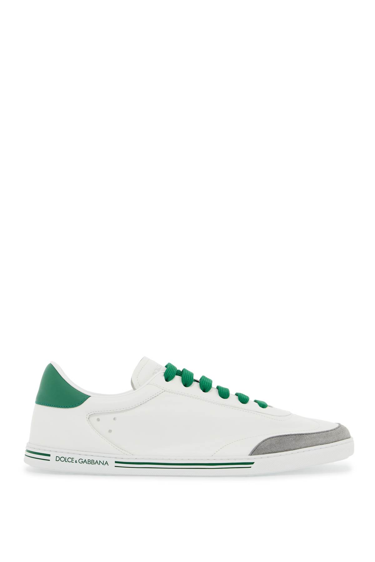 Shop Dolce & Gabbana Leather Saint Tropez Sneakers In In Multicolor (white)