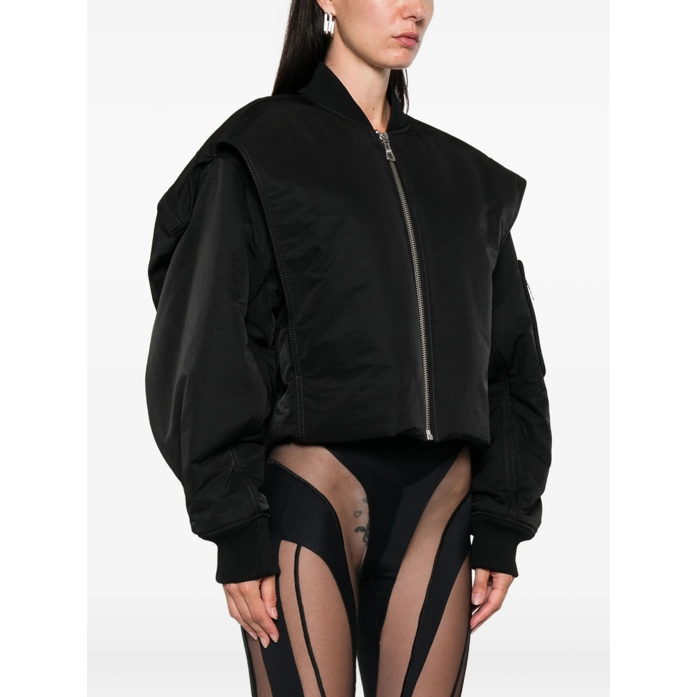 Jean Paul Gaultier Short Zip-up Jacket In Black