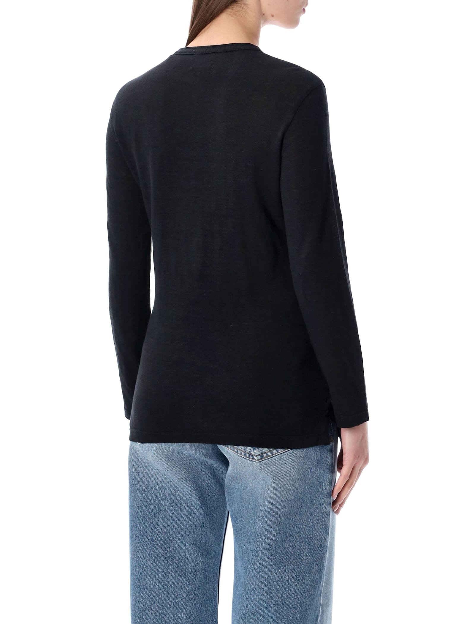 Isabel Marant Étoile Lucy Serafino Long Sleeve Round Neck Top In Blue