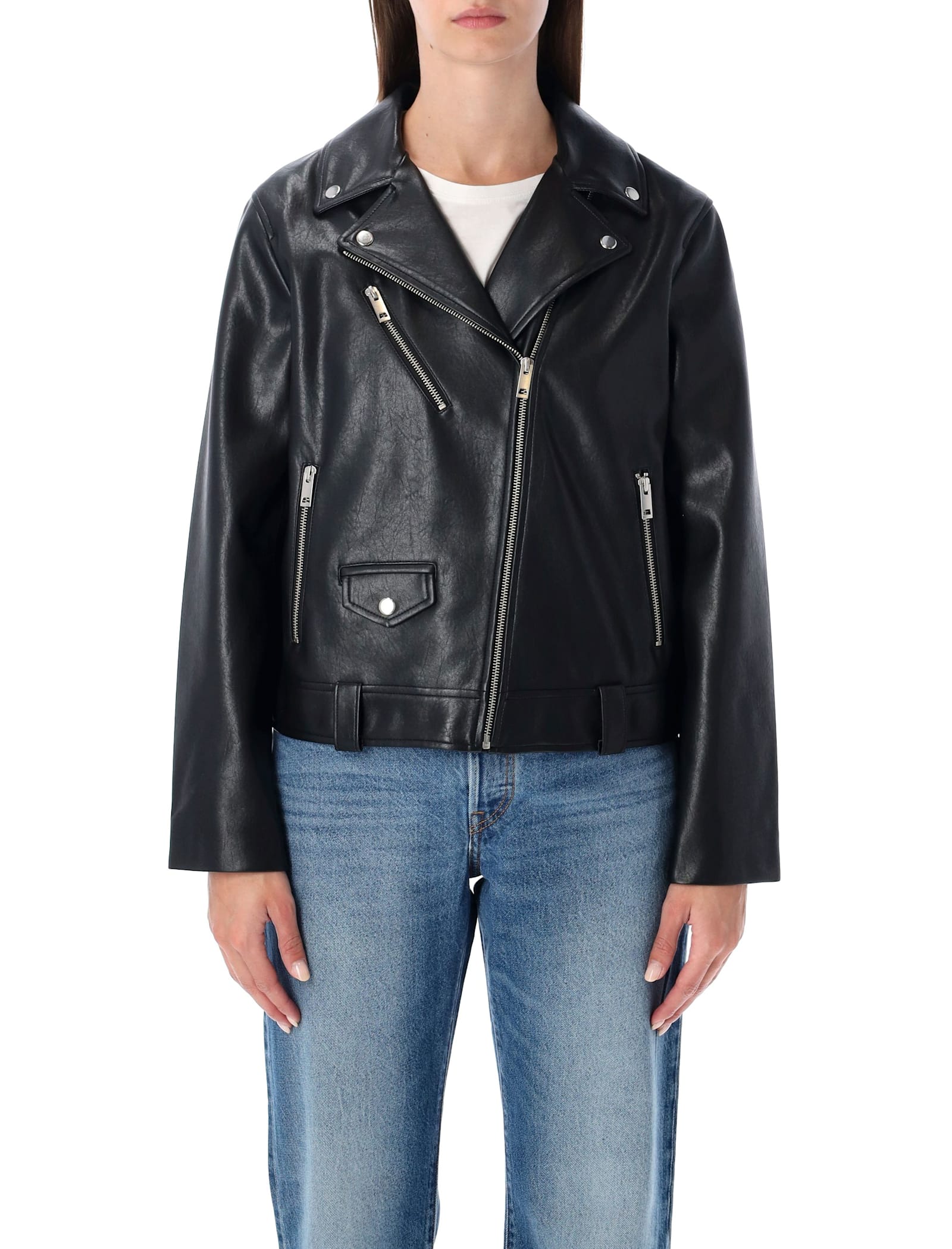 Levi's Levi S Kendal Black Eco-leather Moto Jacket In Black