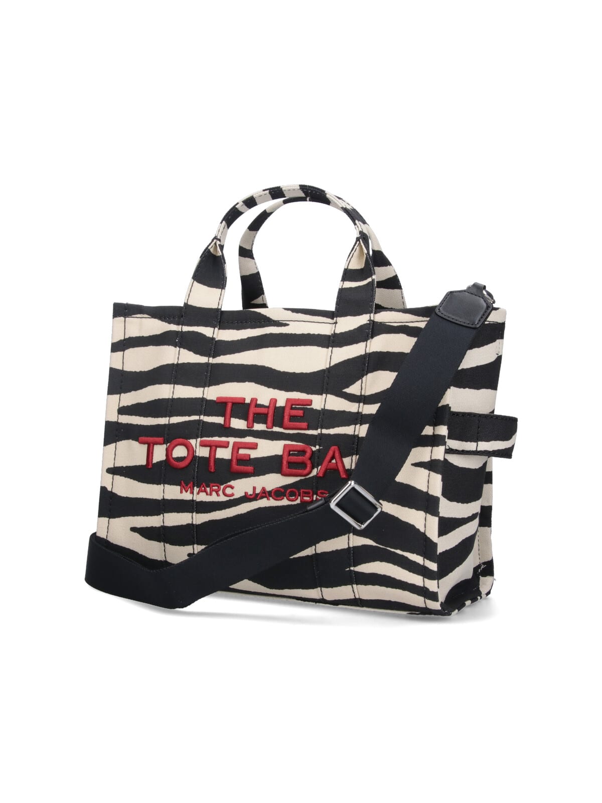 Shop Marc Jacobs Medium Tote Bag The Zebra Canvas In Crema