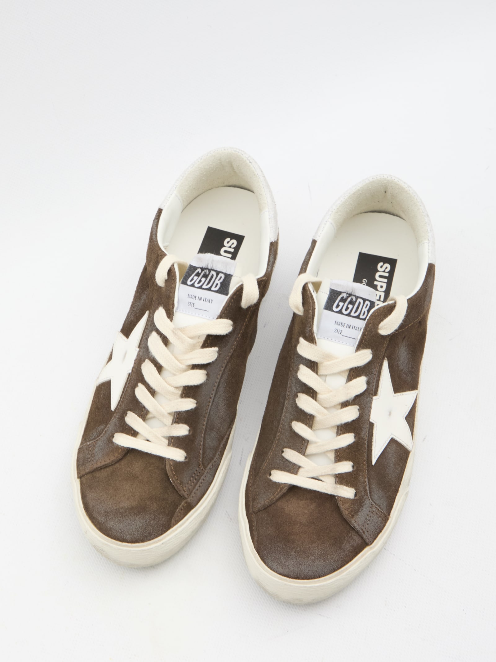 Shop Golden Goose Super-star Sneakers In Brown