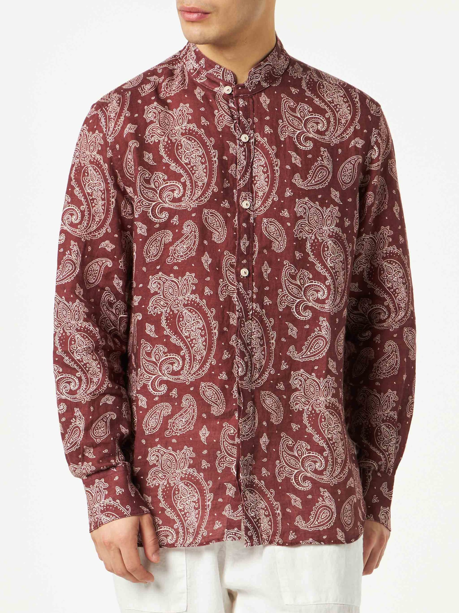 MC2 Saint Barth Man Shirt With Paisley Print