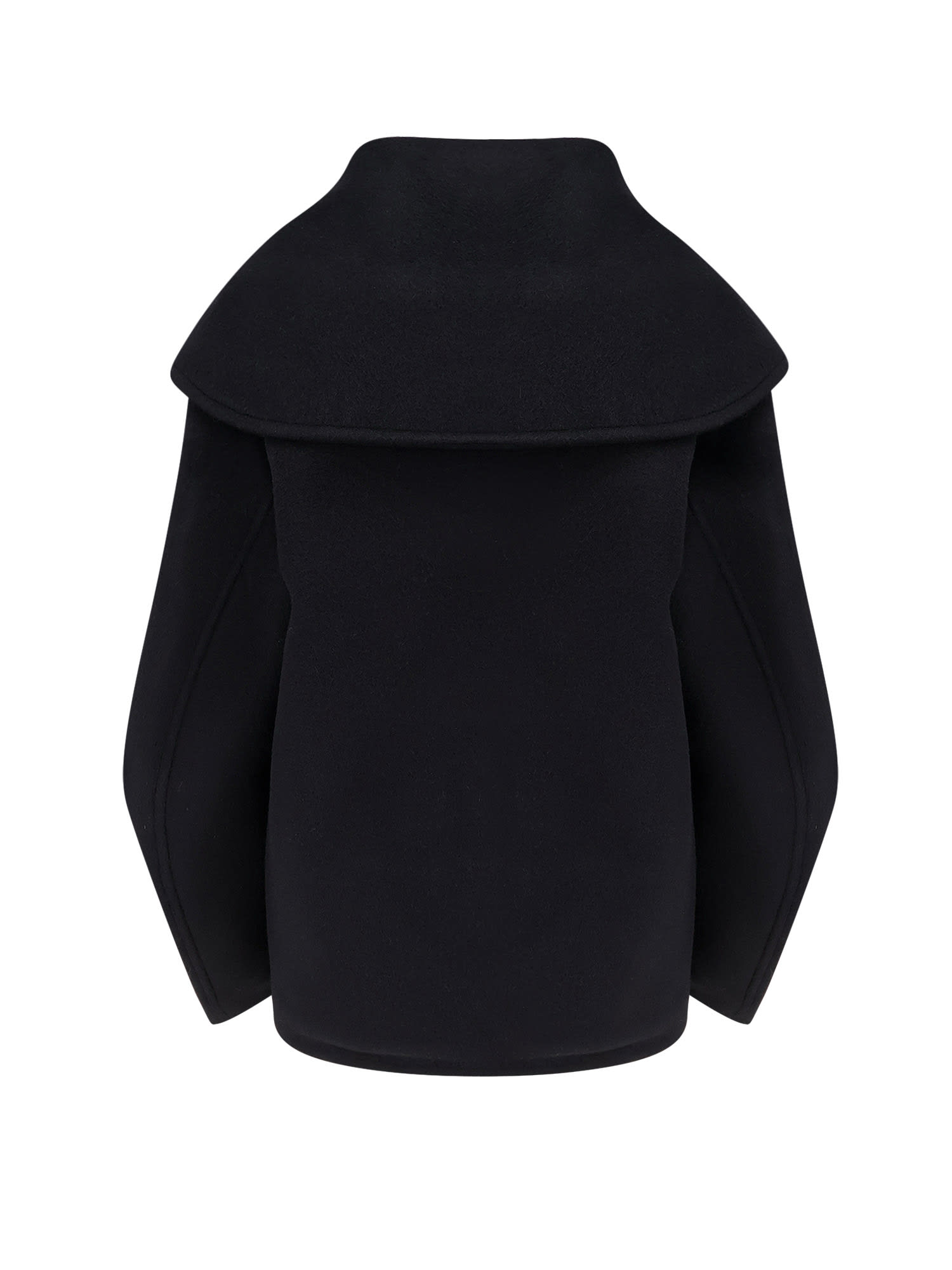 Ivy & Oak Jetta Responsible Virgin Wool Peacoat In Black