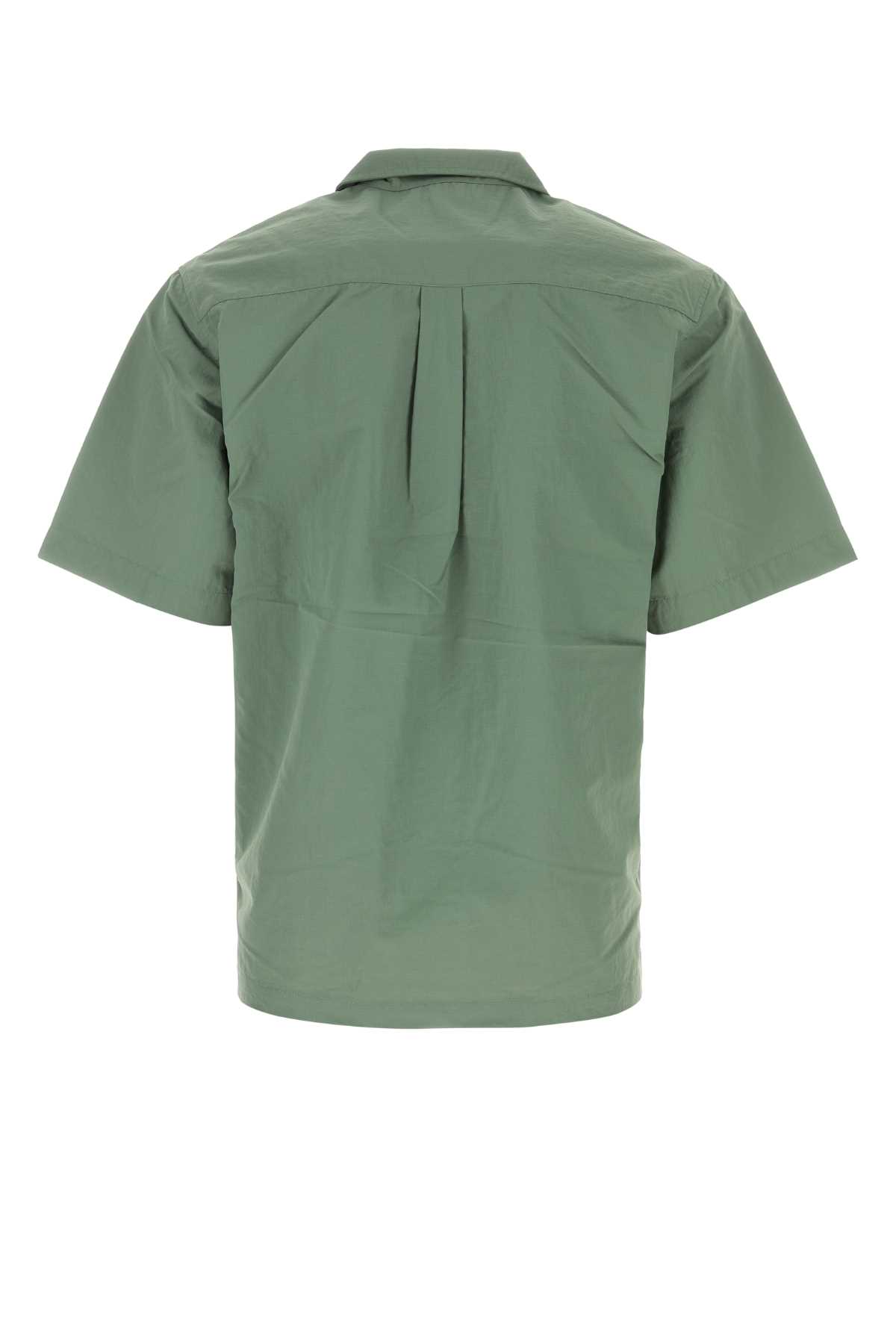Shop Carhartt Army Green Nylon S/s Evers Shirt In Wall