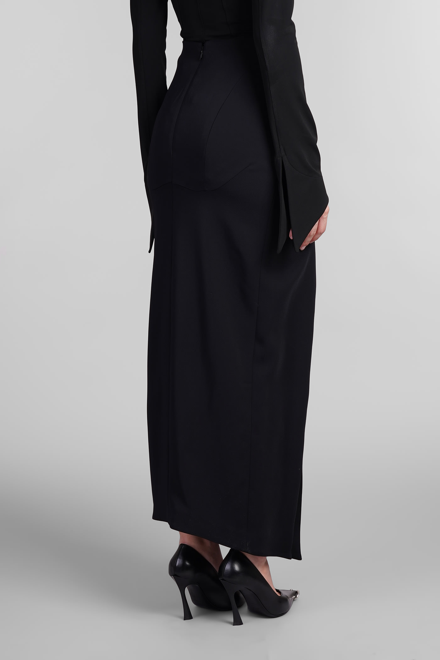 MUGLER SKIRT IN BLACK VISCOSE 