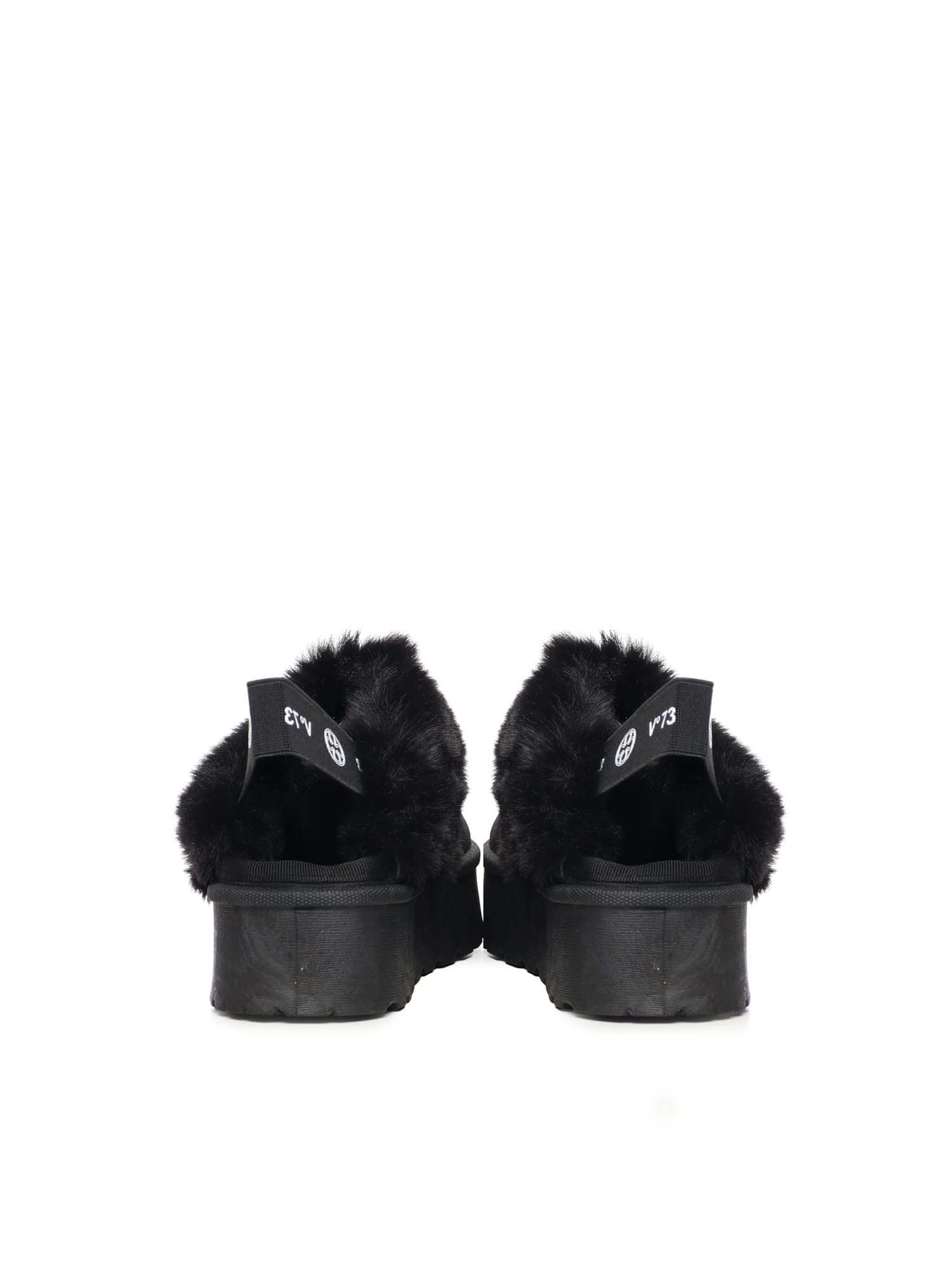 V73 Sophie Slippers With Logo In Black