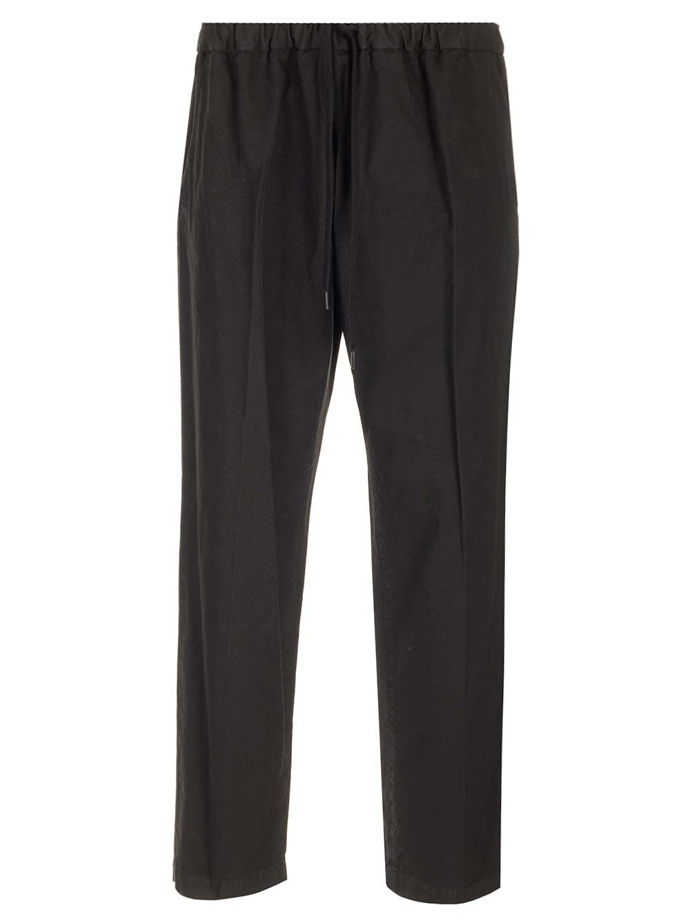 Shop Mm6 Maison Margiela Drawstring Pants In Black