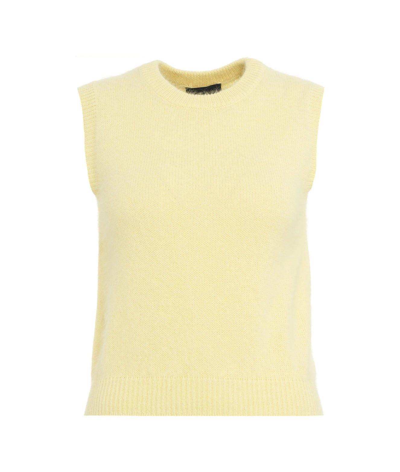 Crewneck Knit Tank Top