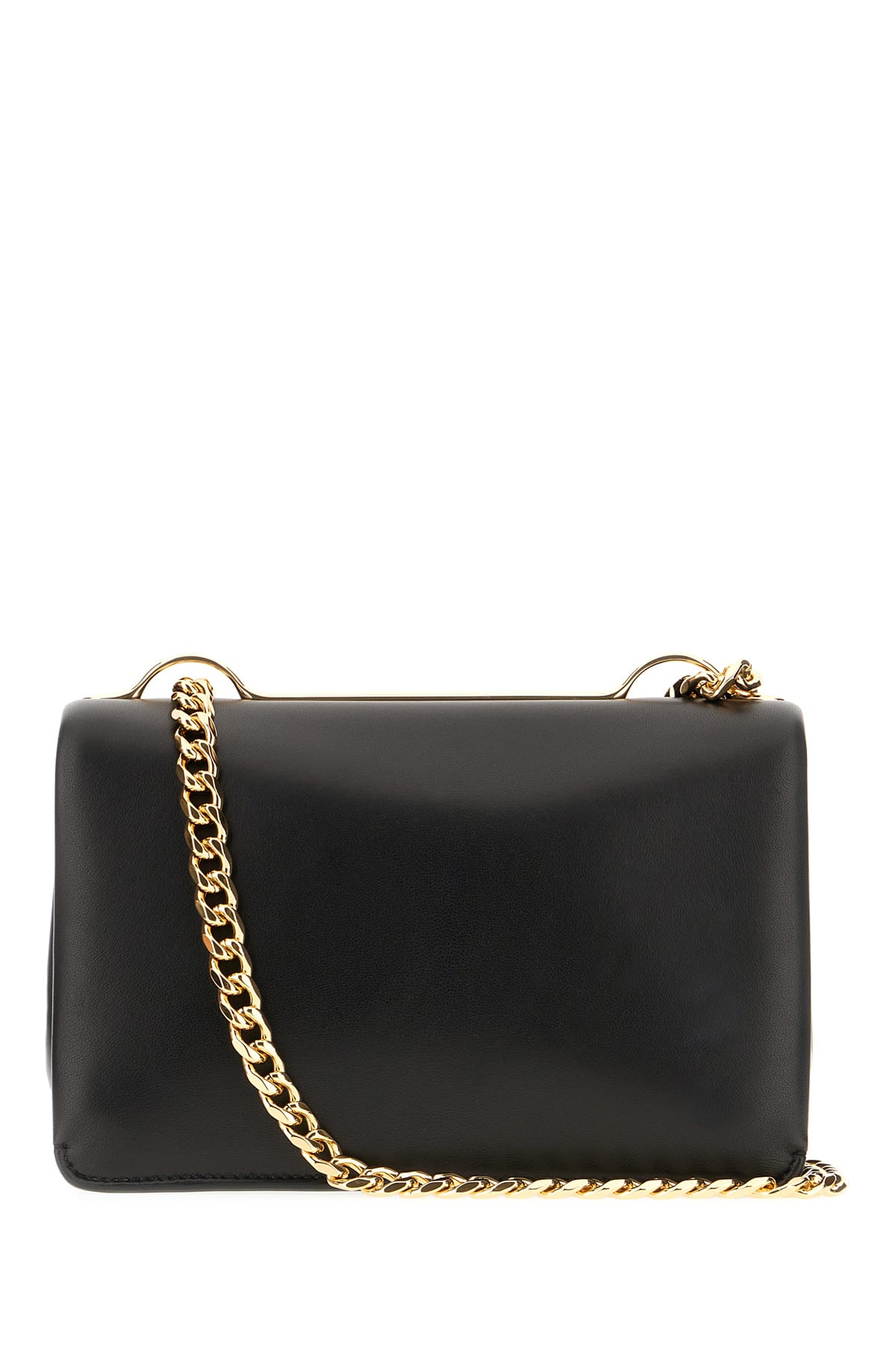 Shop Valentino Black Nappa Leather Vlogo Crossbody Bag