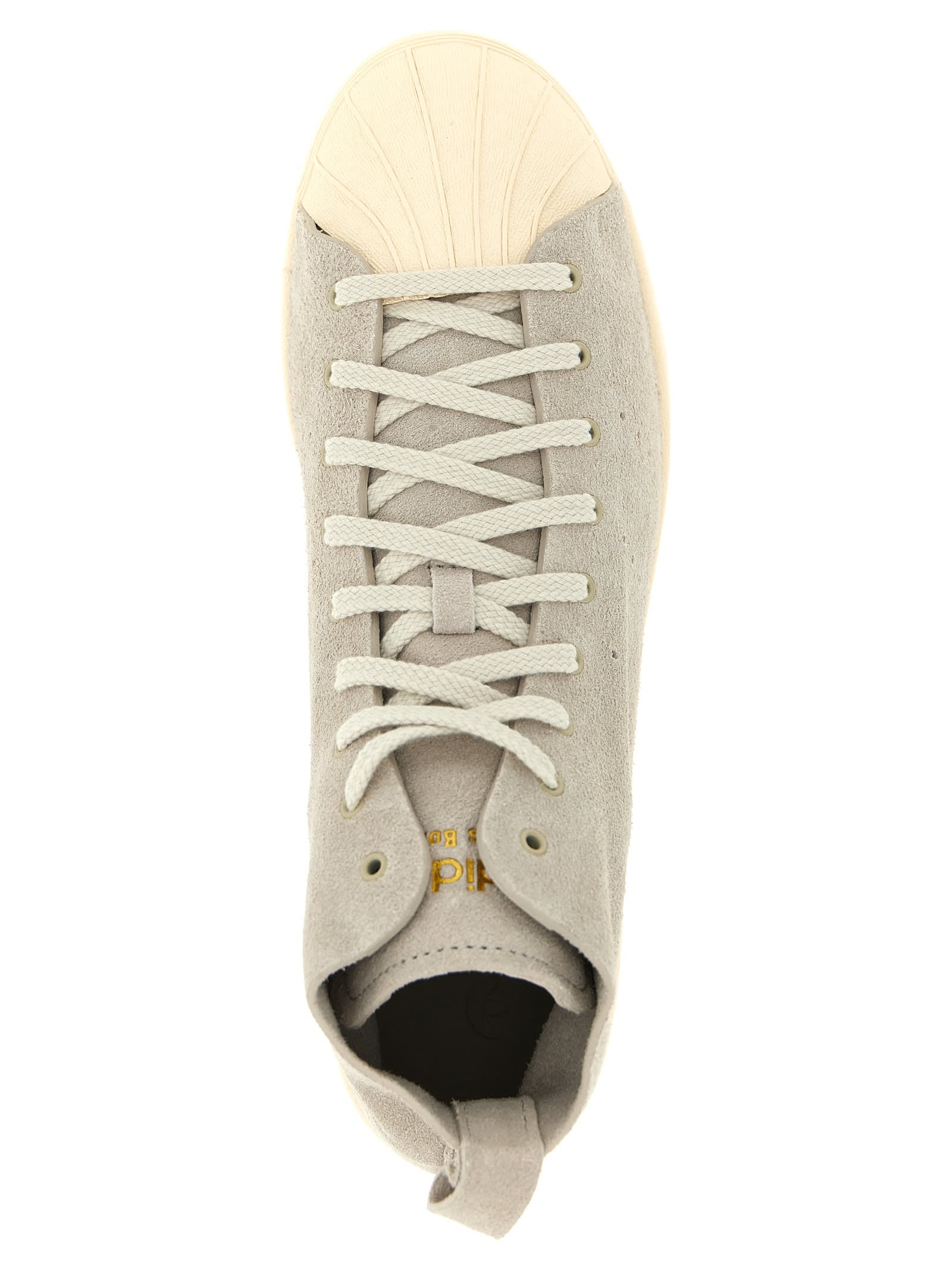 Adidas Originals Superstar Hi Sneakers In Gray