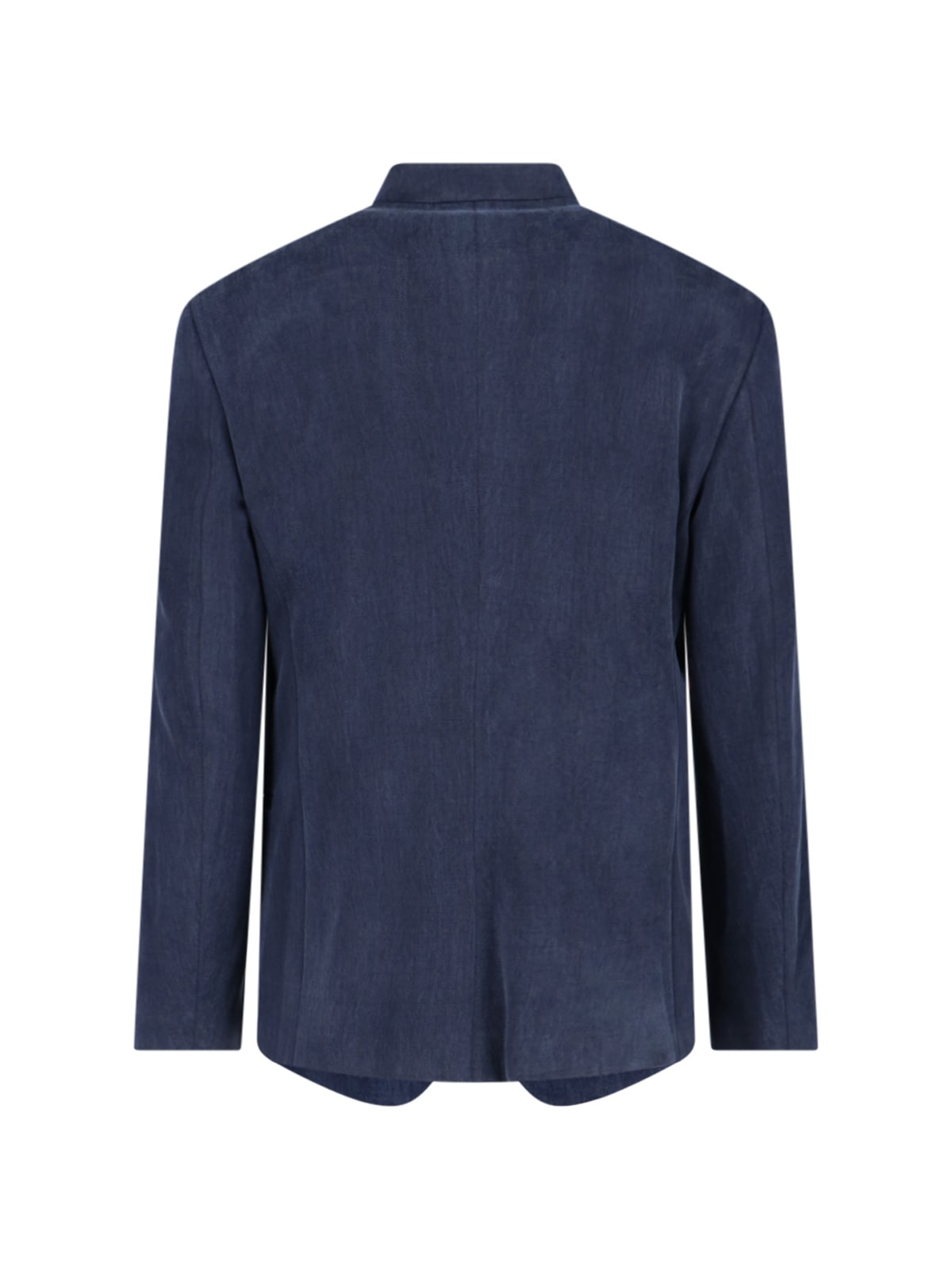 Shop Giorgio Armani Single-breasted Blazer In Blu