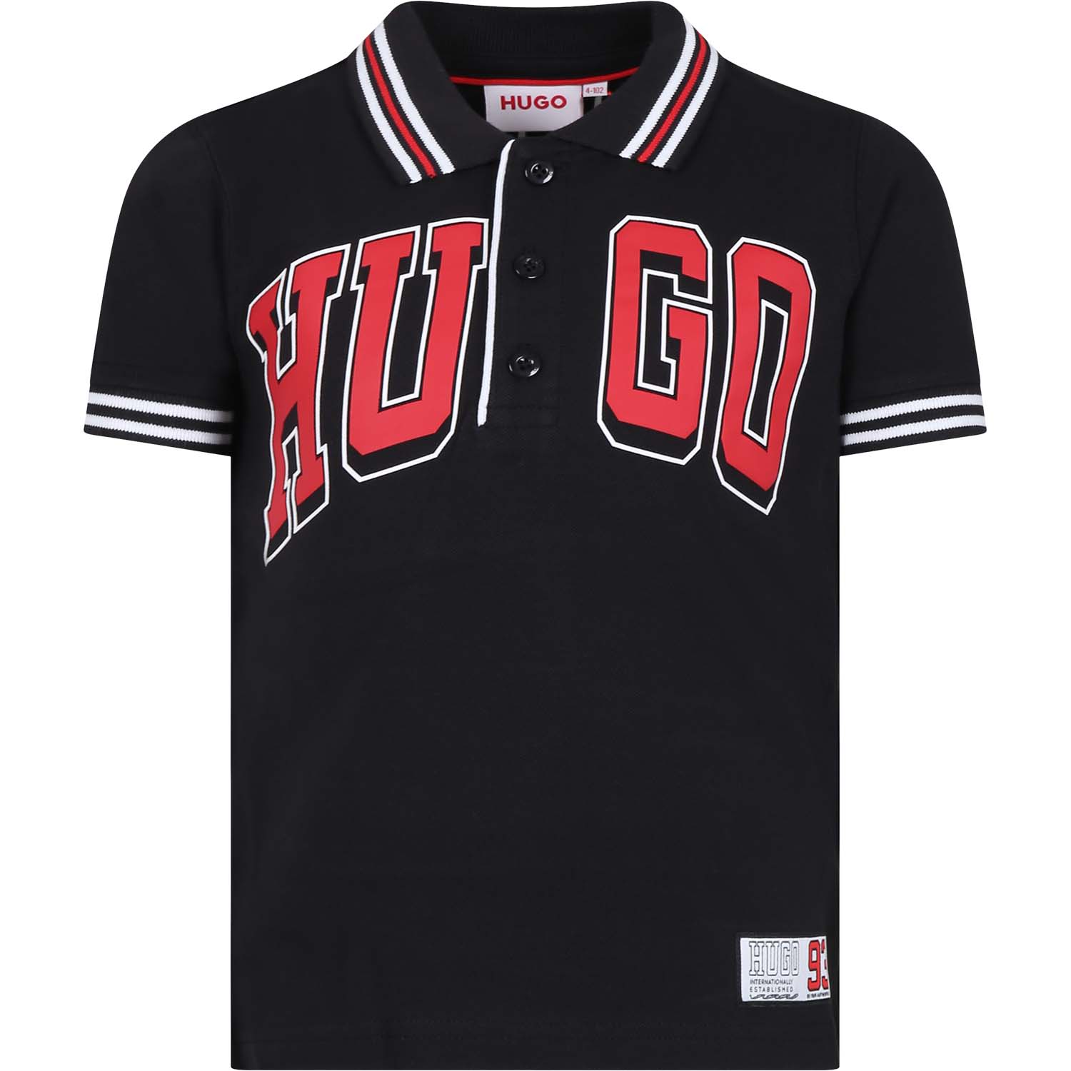 Shop Hugo Boss Black Polo Shirt For Boy With Logo