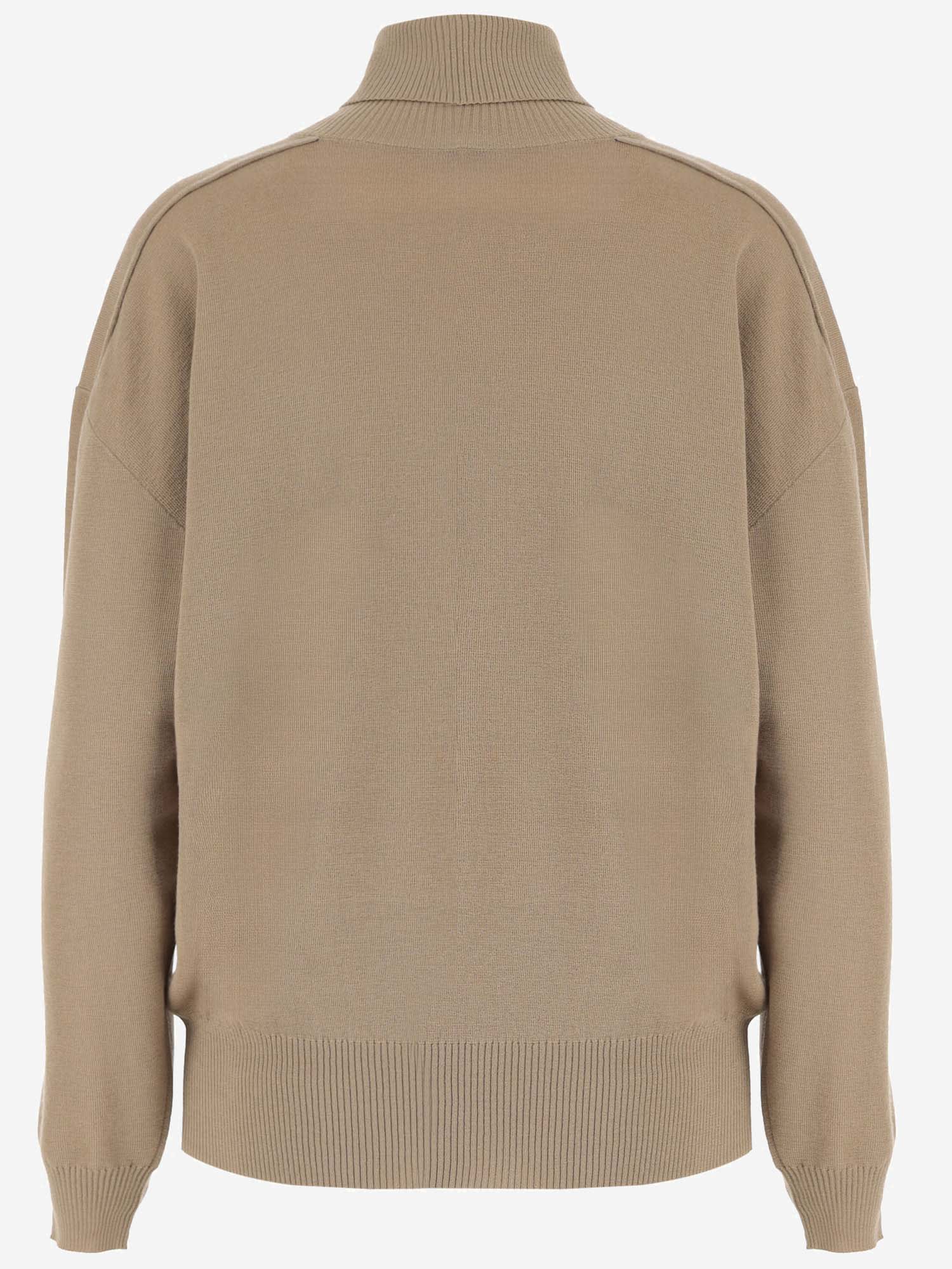 Shop Burberry Wool Pullover In Beige