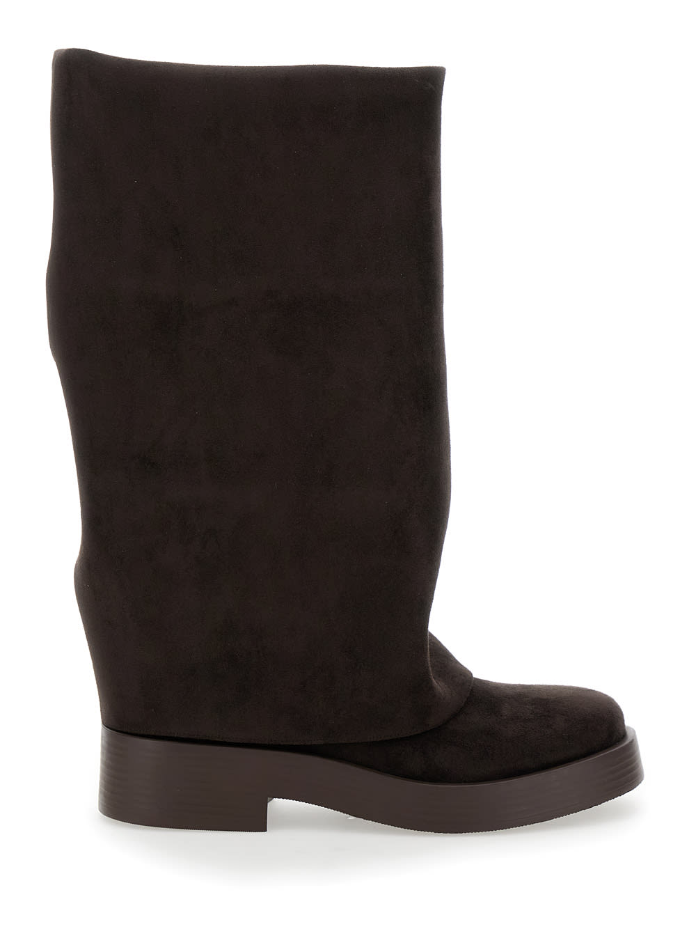 Shop Casadei Charlie Brown Multi-layer Boots In Suede Woman