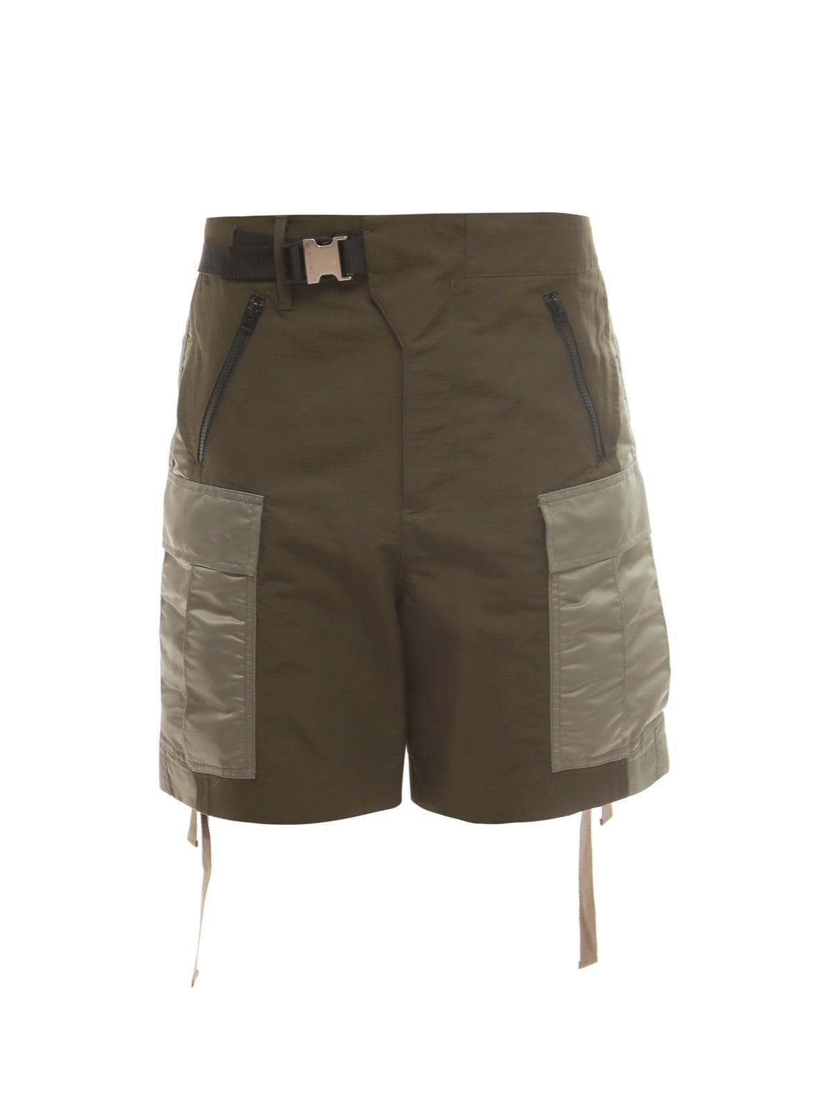 Sacai Panelled Belted Cargo Shorts