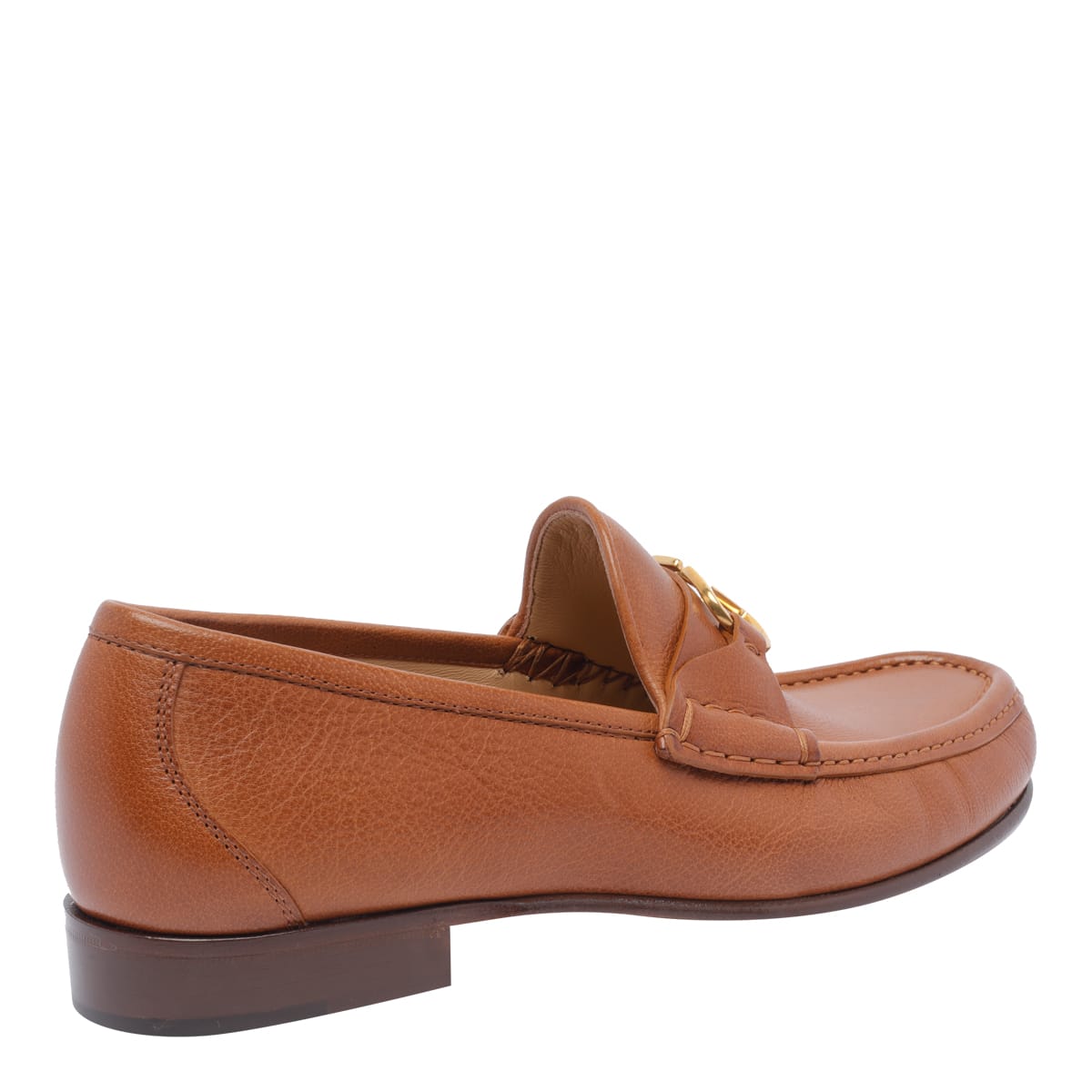 Valentino Vlogo Signature Loafers Gold-tone Hardware In Brown